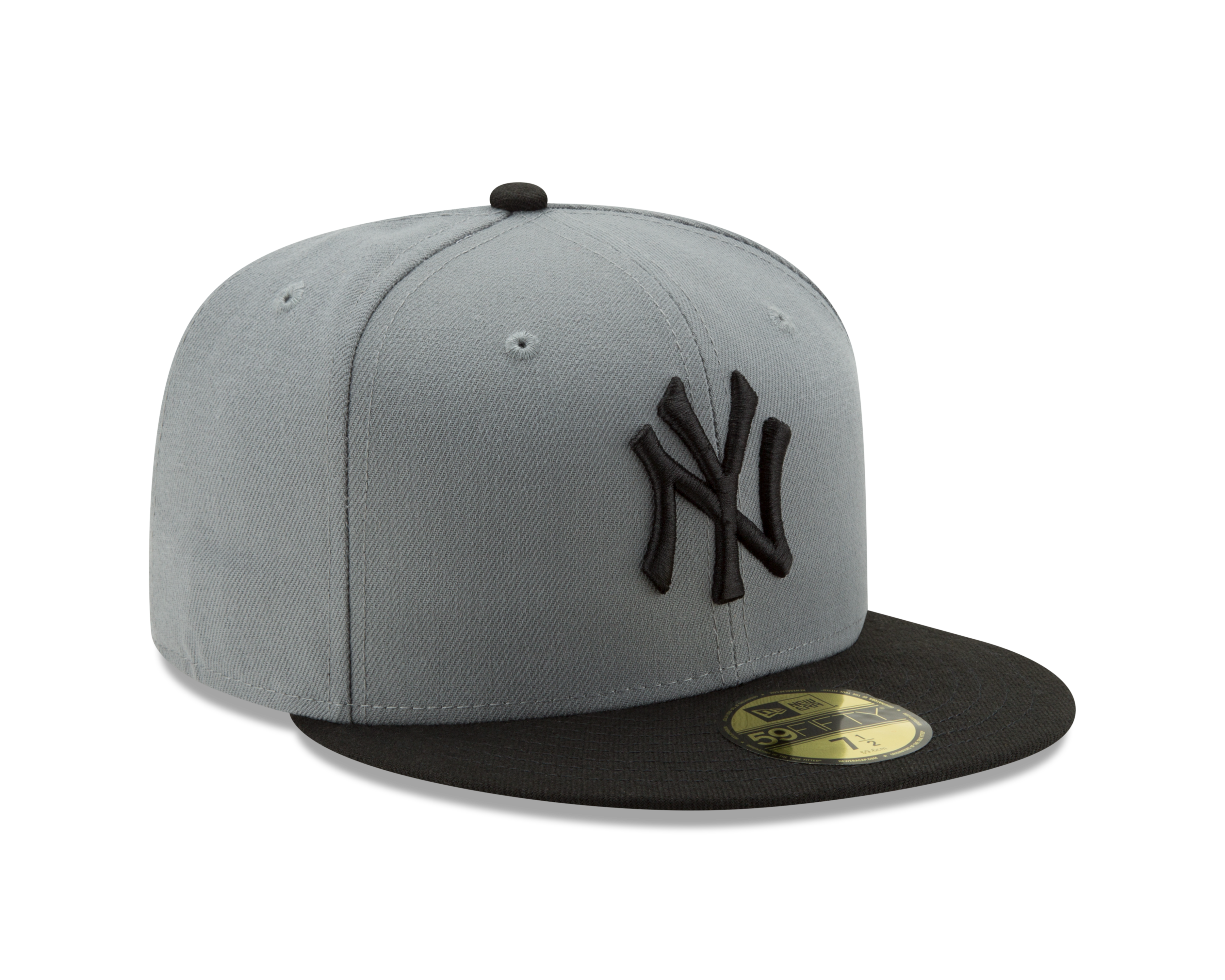 New Era New York Yankees 59FIFTY Basic Authentic Collection Hat - DK GREY Thumbnail View 3