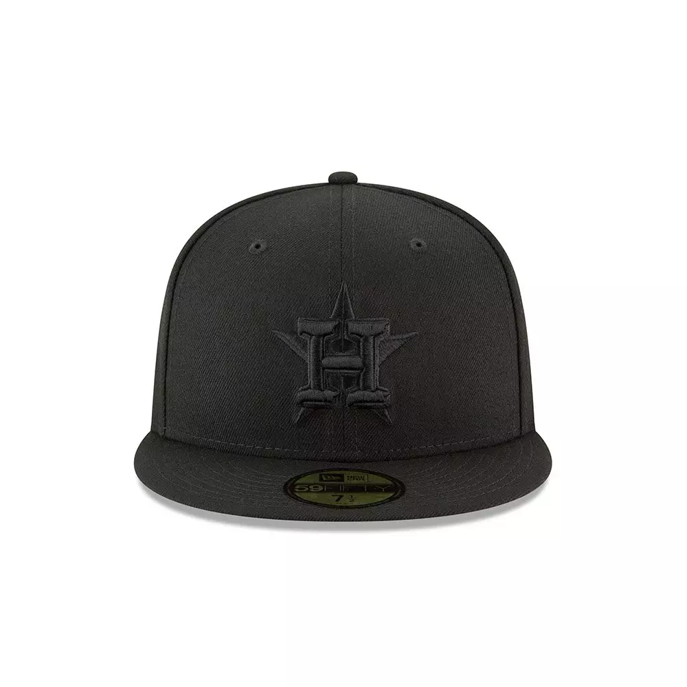 New Era Houston Astros MLB Basic 59FIFTY Fitted Hat-Black - BLACK