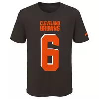 Nike Youth B. Mayfield Cleveland Browns Name & Number Short Sleeve Tee - BROWN