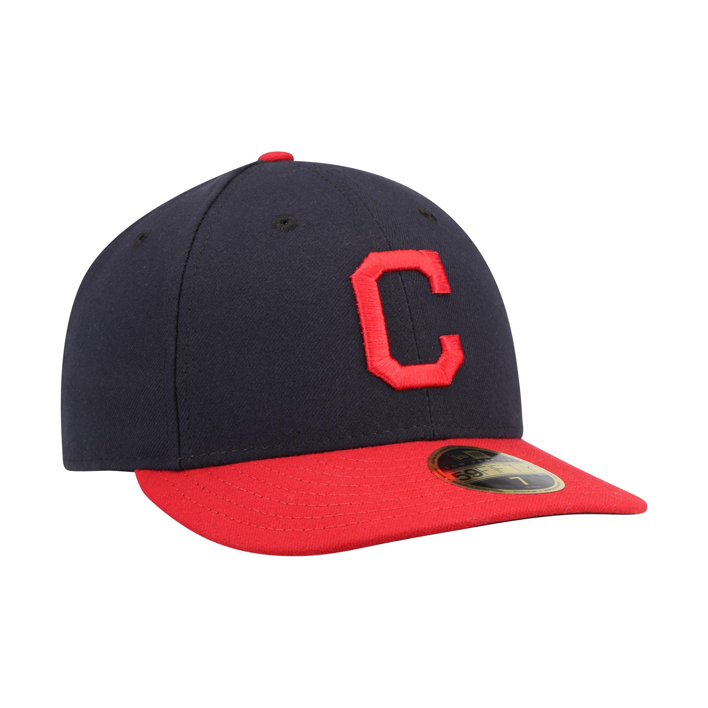 New Era Men's Cleveland Guardians 59FIFTY Authentic Collection Home Fitted Hat - Navy - 7 1/2 - Each