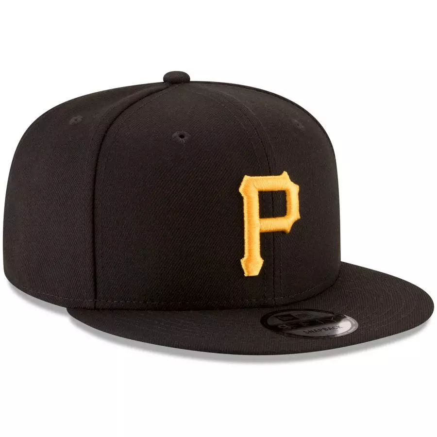 New Era Pittsburgh Pirates Basic 9FIFTY Snapback Hat - Black - BLACK