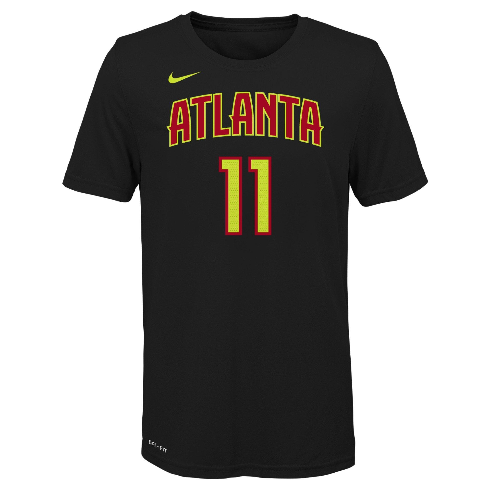 Nike Youth Atlanta Hawks Trae Young Icon Name & Number T-Shirt - BLACK Thumbnail View 1