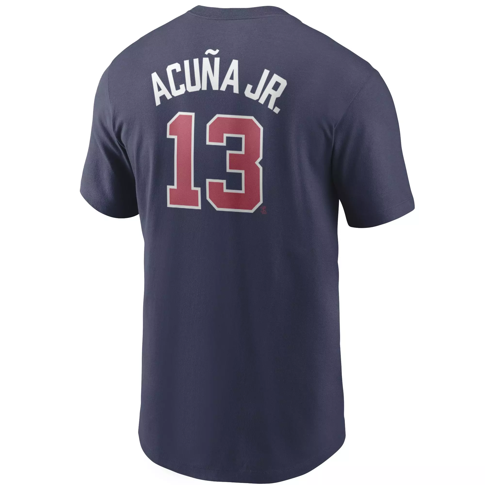 Nike Men's Atlanta Braves Ronald Acuna Jr. Name & Number MLB Short Sleeve  Tee