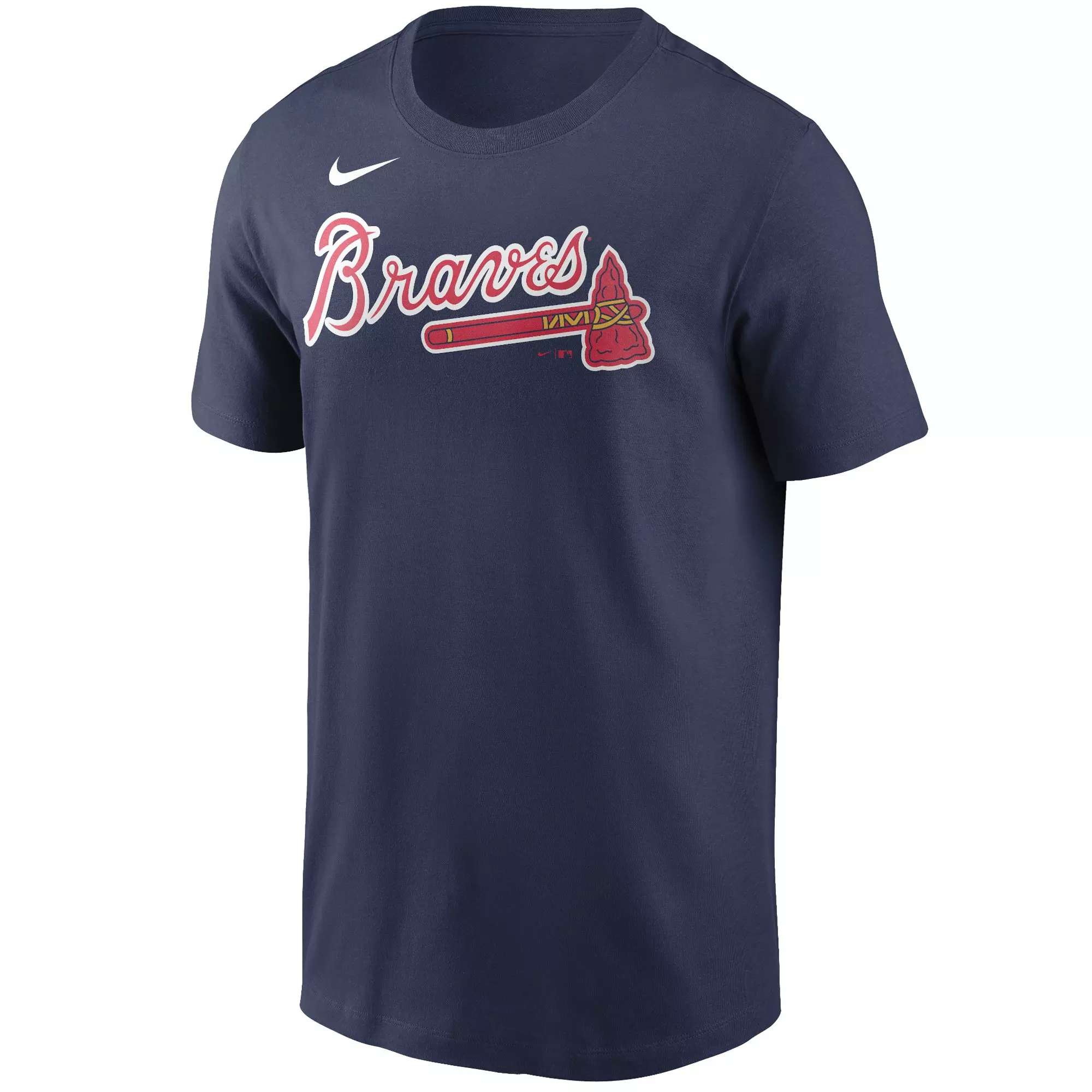 Nike Men's Atlanta Braves Ronald Acuna Jr. Name & Number MLB Short Sleeve Tee - NAVY