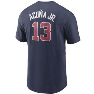 Nike Men's Atlanta Braves Ronald Acuna Jr. Name & Number MLB Short Sleeve Tee