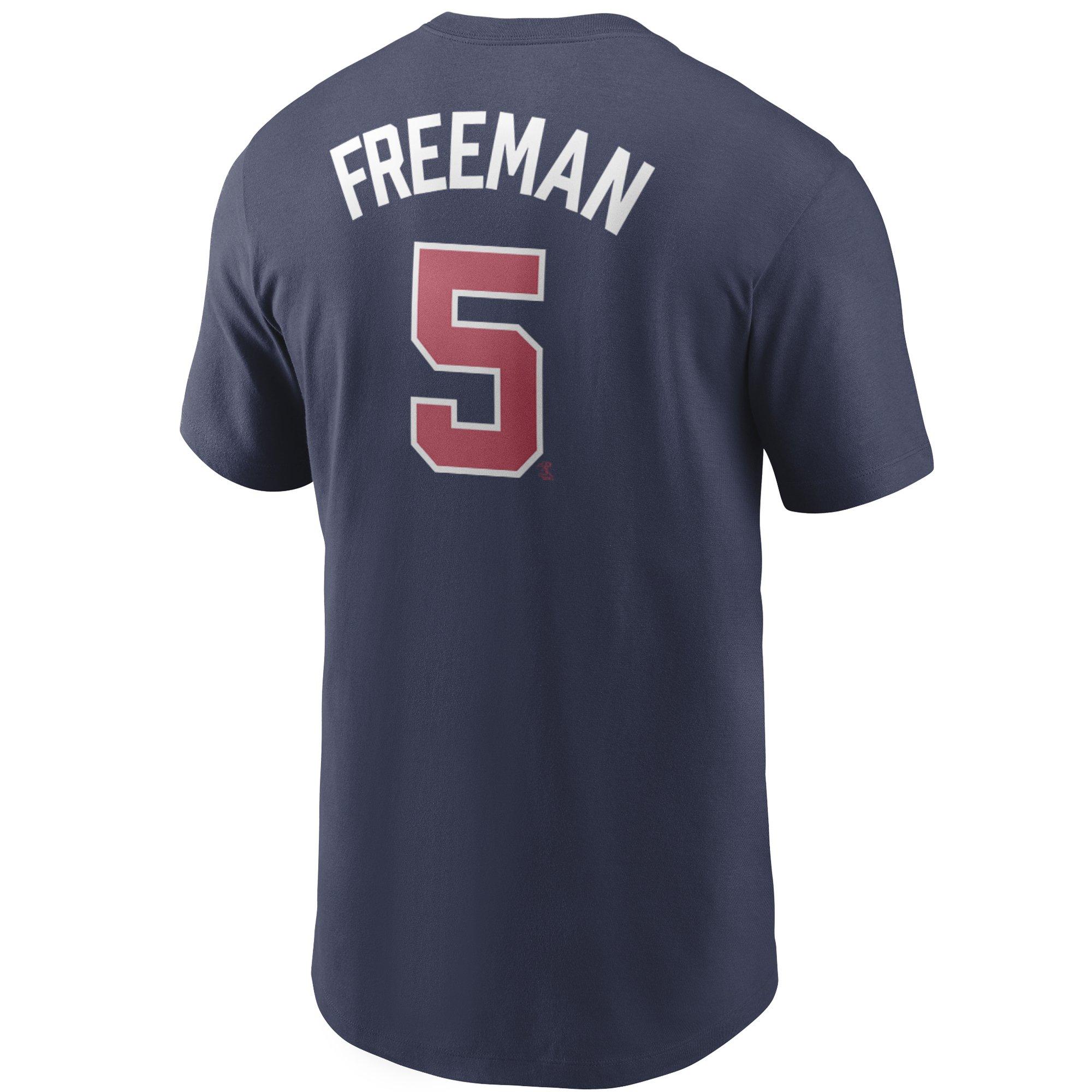 Youth Nike Freddie Freeman Black Atlanta Braves Name & Number T-Shirt