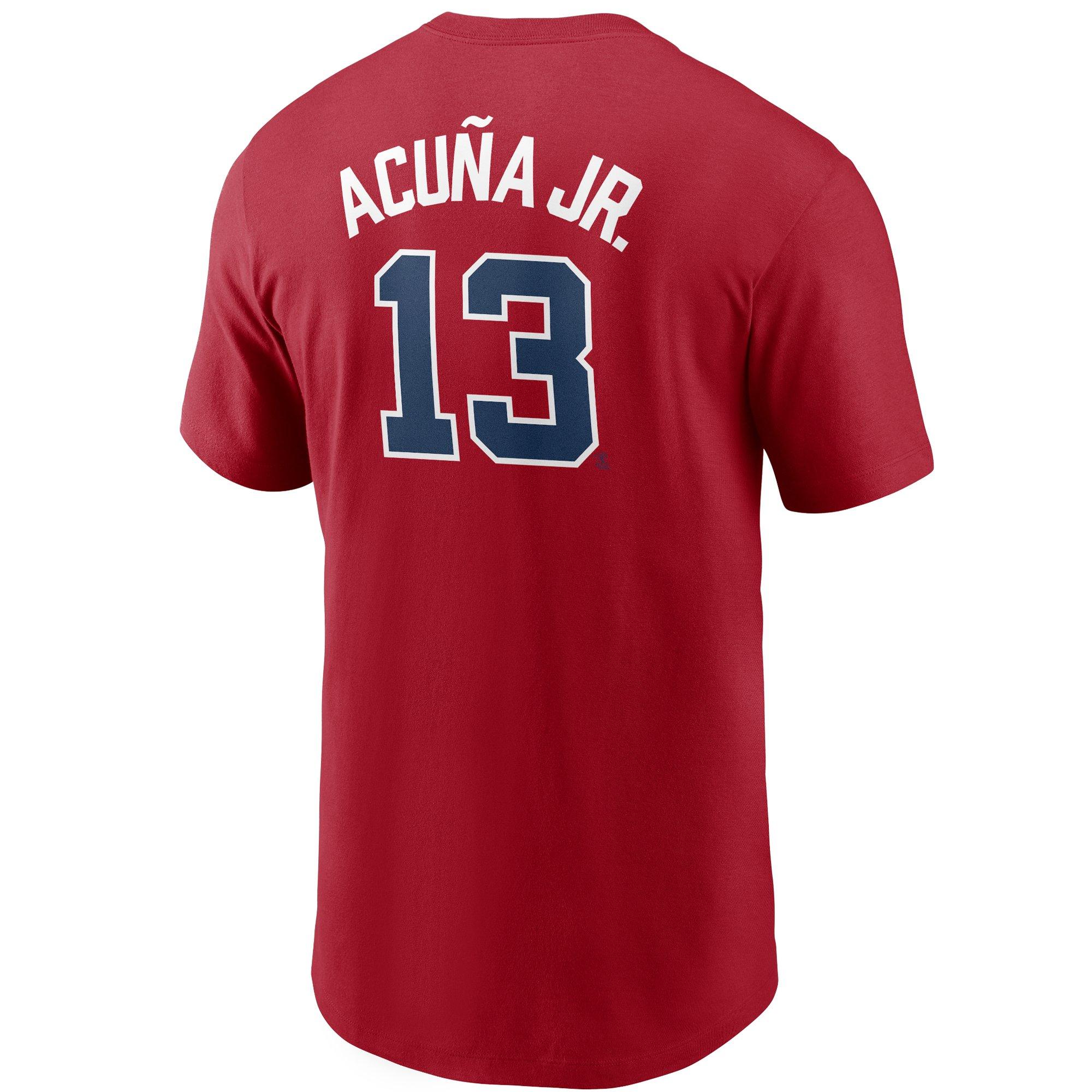 Men's Nike Ronald Acuña Jr. Navy National League 2023 MLB All-Star Game Name & Number T-Shirt Size: Large