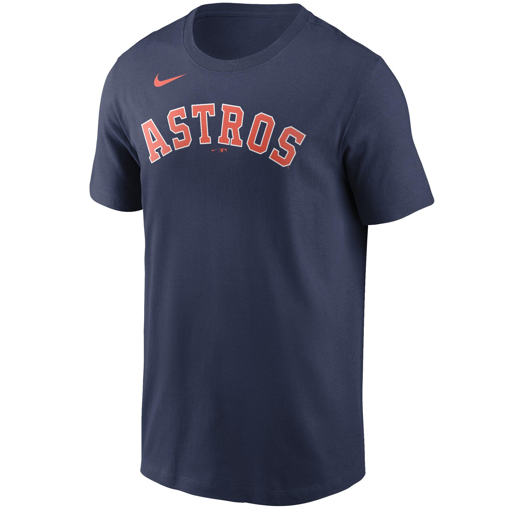 Nike Men's Houston Astros Jose' Altuve Name & Number MLB Short Sleeve Tee - NAVY Thumbnail View 2