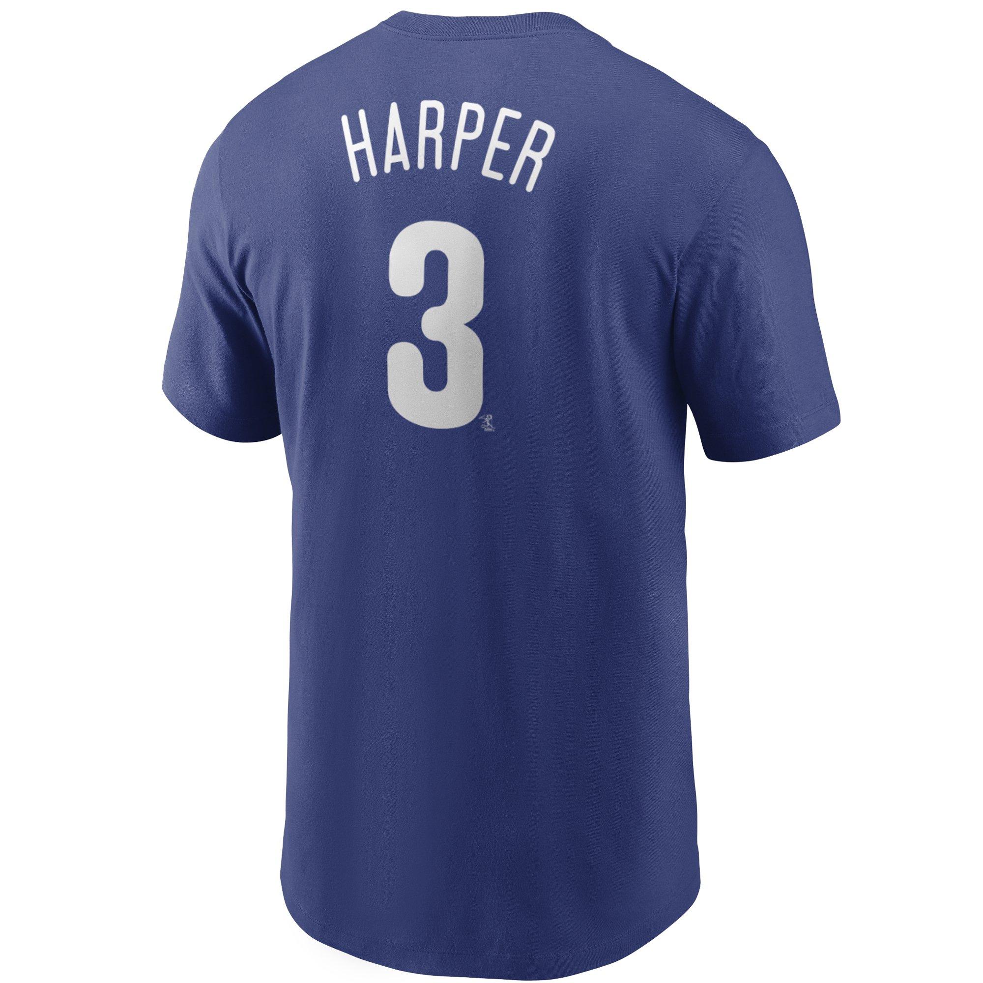 Men's Nike Bryce Harper Red Philadelphia Phillies Name & Number T