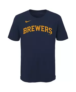 Lids Christian Yelich Milwaukee Brewers Nike Youth Name & Number T-Shirt -  Navy