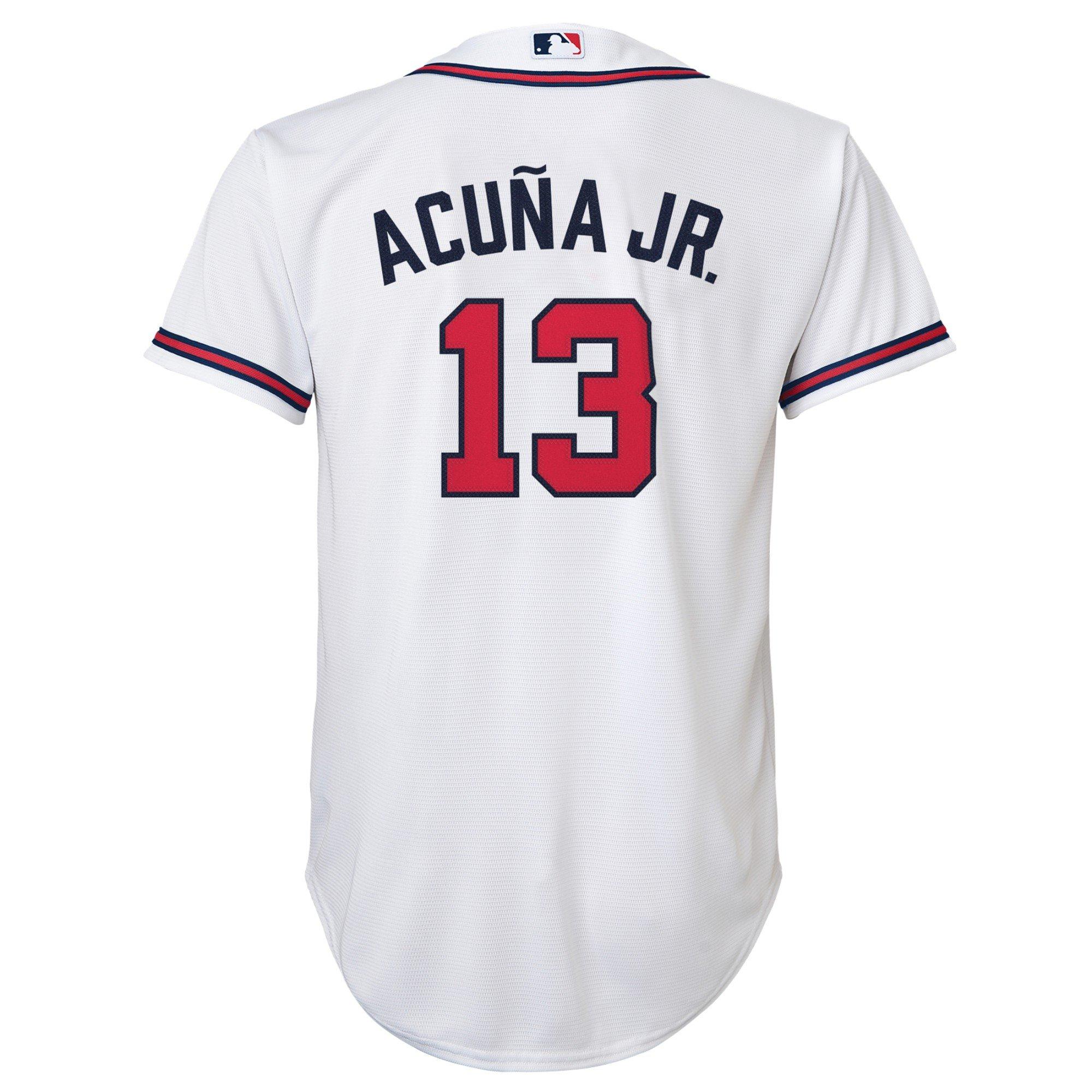 Ronald Acuna Jr. Atlanta Braves MLB Boys Youth 8-20 Player Jersey (Navy Alternate, Youth Large 14-16) : Sports & Outdoors