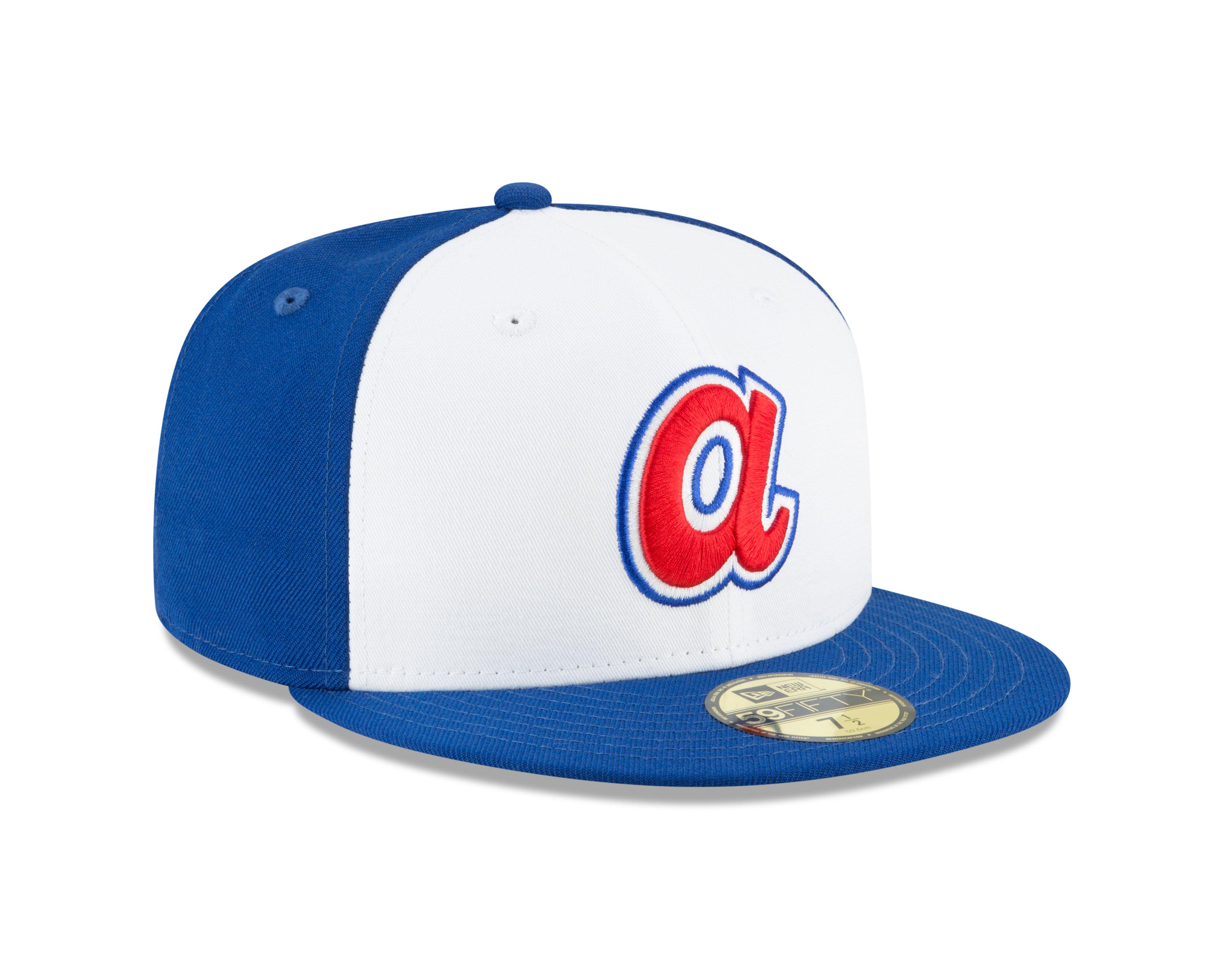 New Era Atlanta Braves 59FIFTY Cooperstown Collection Cap-White/Blue