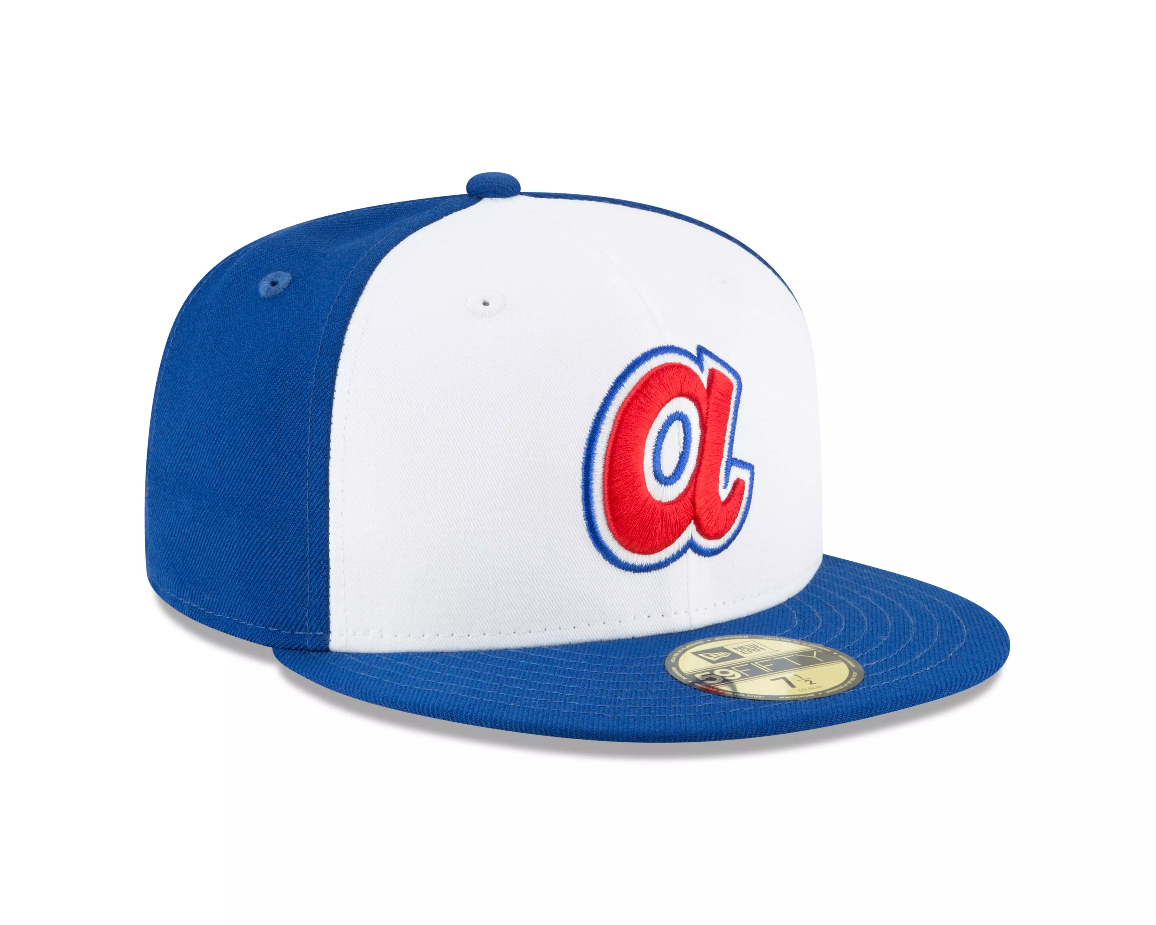 New Era Atlanta Braves 59FIFTY Cooperstown Collection Cap-White/Blue - ROYAL