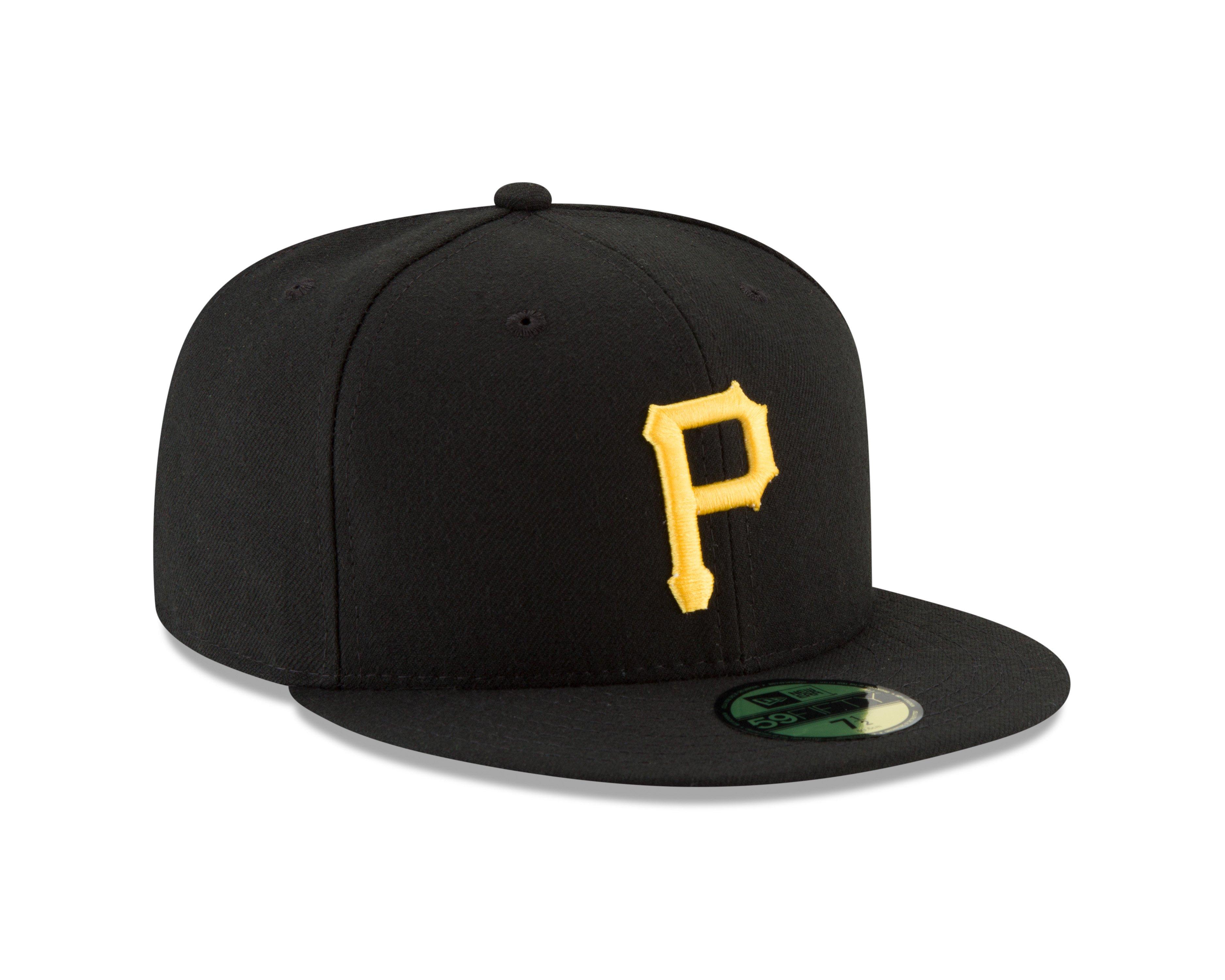 New Era Pittsburgh Pirates 59FIFTY Authentic Collection Fitted Cap-Black