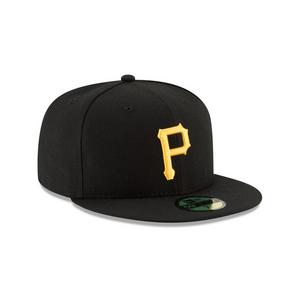 New Era Pittsburgh Pirates 59FIFTY Authentic Collection Fitted Cap-Black
