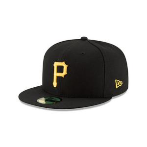 New Era Pittsburgh Pirates 59FIFTY Authentic Collection Fitted Cap-Black