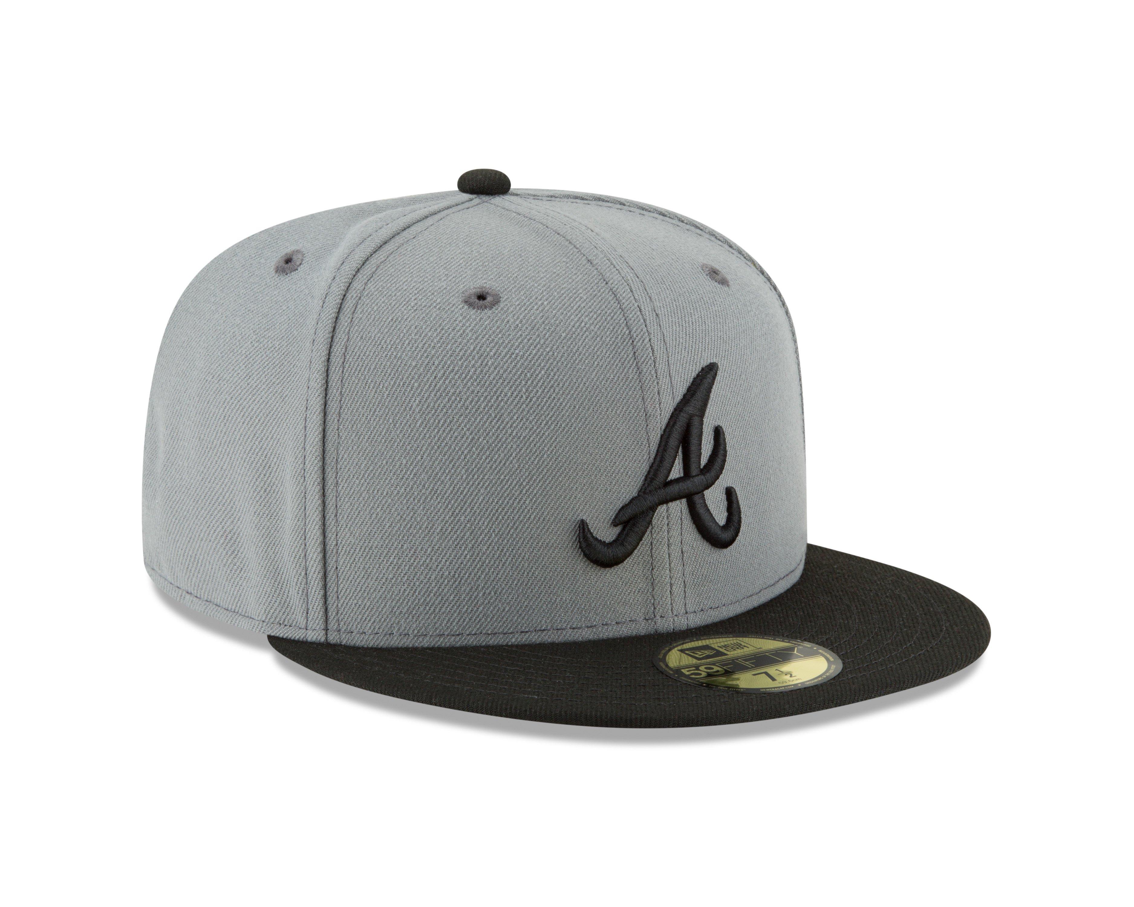 New Era Atlanta Braves 59FIFTY Two Tone Basic Grey/Black Fitted Hat