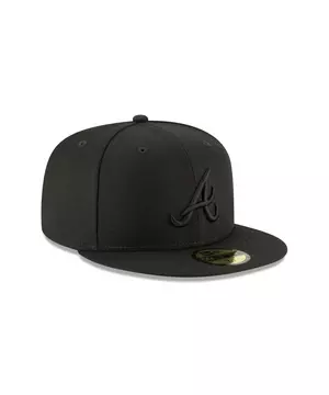New Era Atlanta Braves Mens Black 5950 ATLBRA BLACK SCARLET Fitted Hat