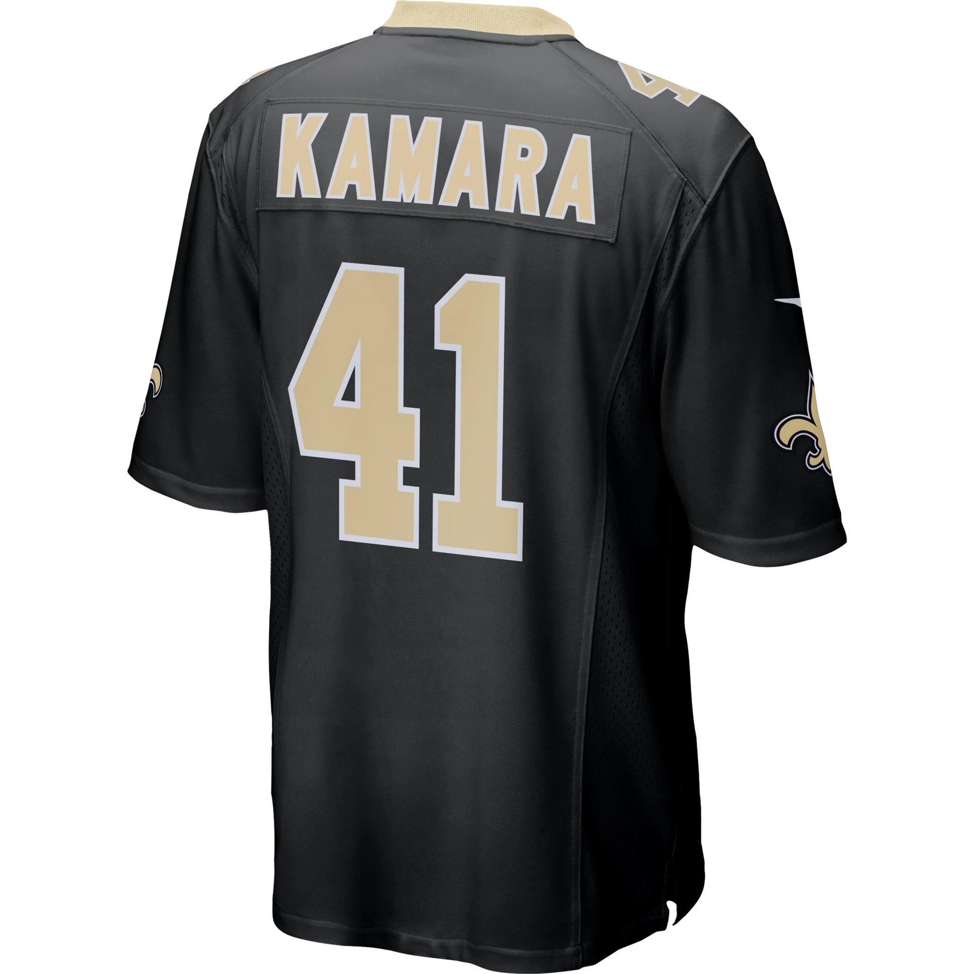 Nike Men's A. Kamara New Orleans Saints NFL Pro-Cut Game Jersey - BLACK Thumbnail View 1