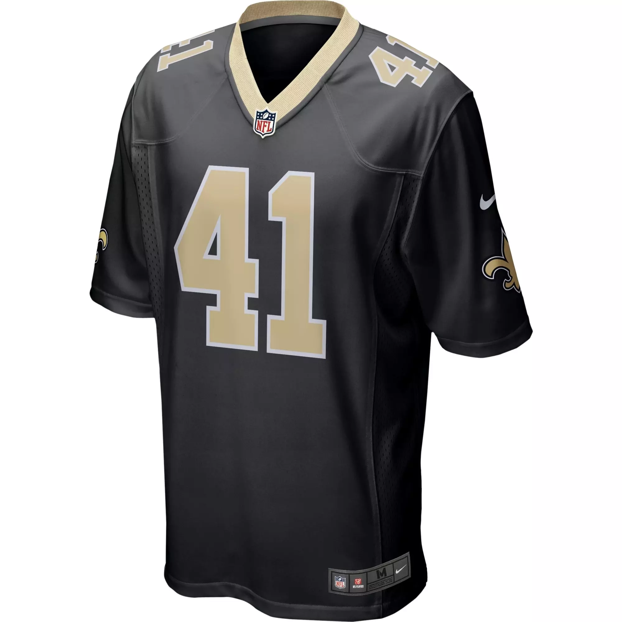 Nike Men's A. Kamara New Orleans Saints NFL Pro-Cut Game Jersey - BLACK