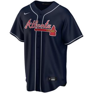 Nike Men's Atlanta Braves Ronald Acuna Jr. Alternate Replica MLB Jersey - Navy