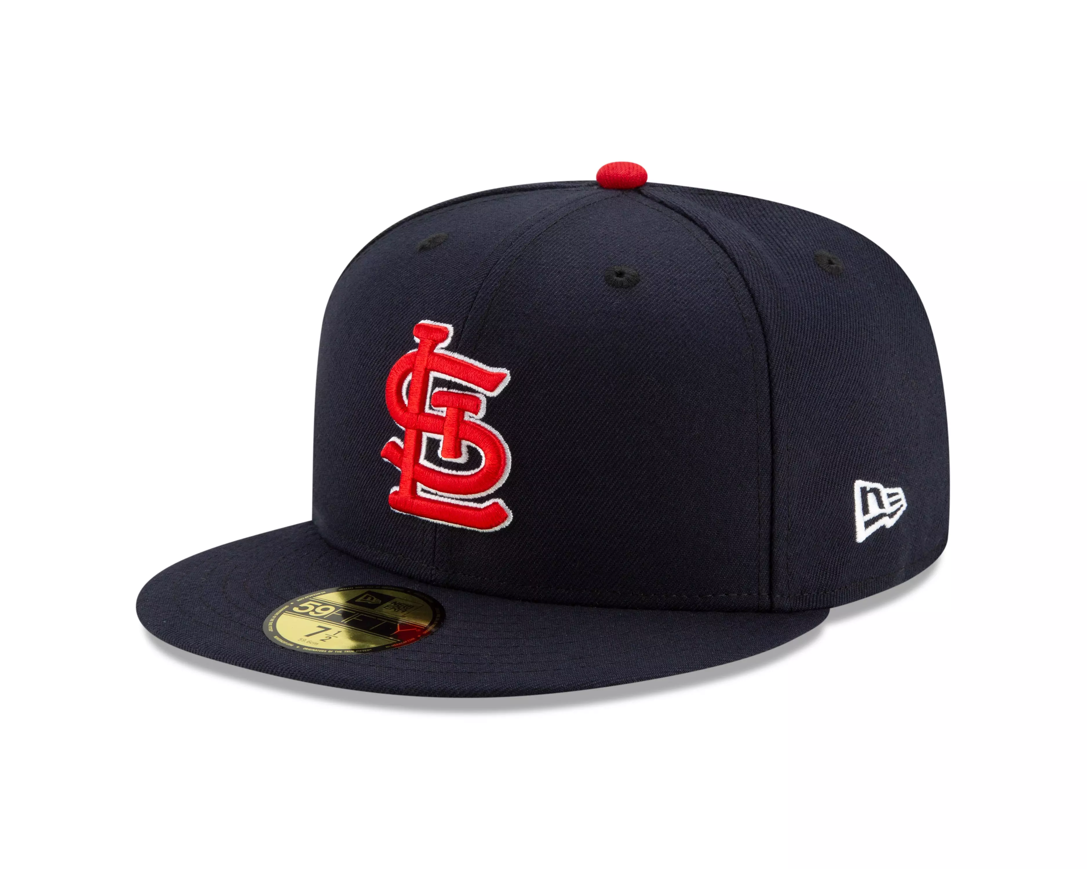 New Era St. Louis Cardinals 59FIFTY Authentic Collection Fitted Hat-Black - NAVY