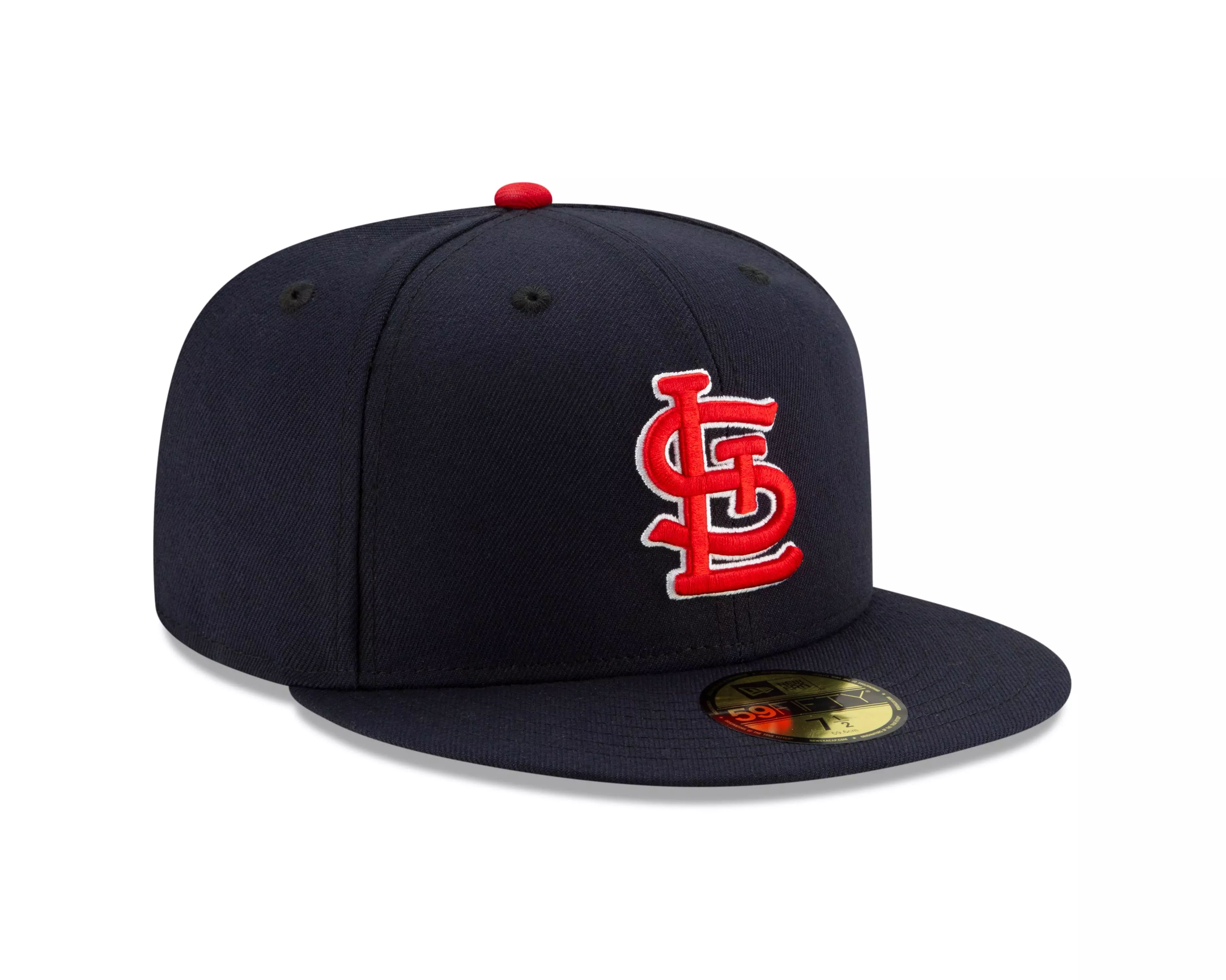 New Era St. Louis Cardinals 59FIFTY Authentic Collection Fitted Hat-Black - NAVY