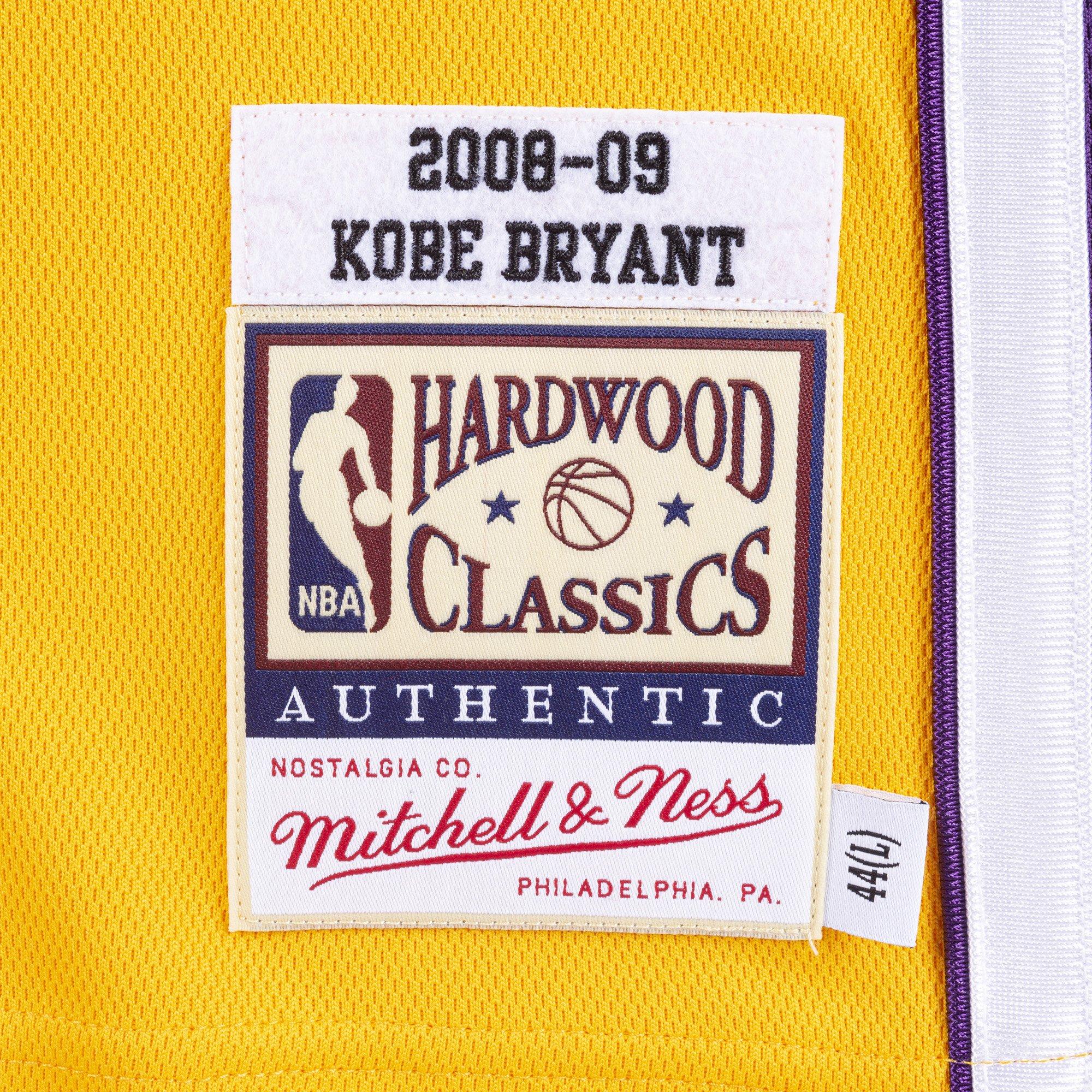Kobe Bryant Los Angeles Lakers Mitchell & Ness 2008-09 Hardwood Classics  Authentic Player Jersey - Gold Nba - Dingeas