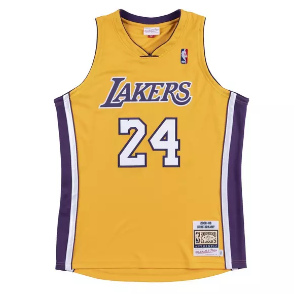 Mitchell & Ness Men's Los Angeles Lakers Kobe Bryant '08-'09 Hardwood Classics Authentic Gold Jersey