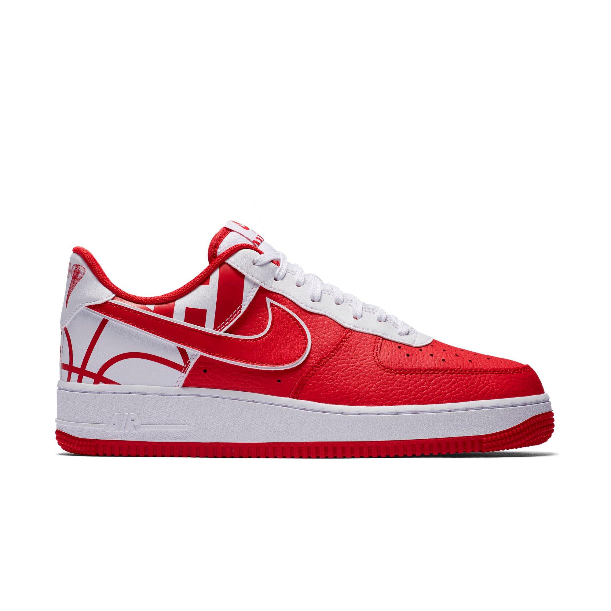 white air forces with red