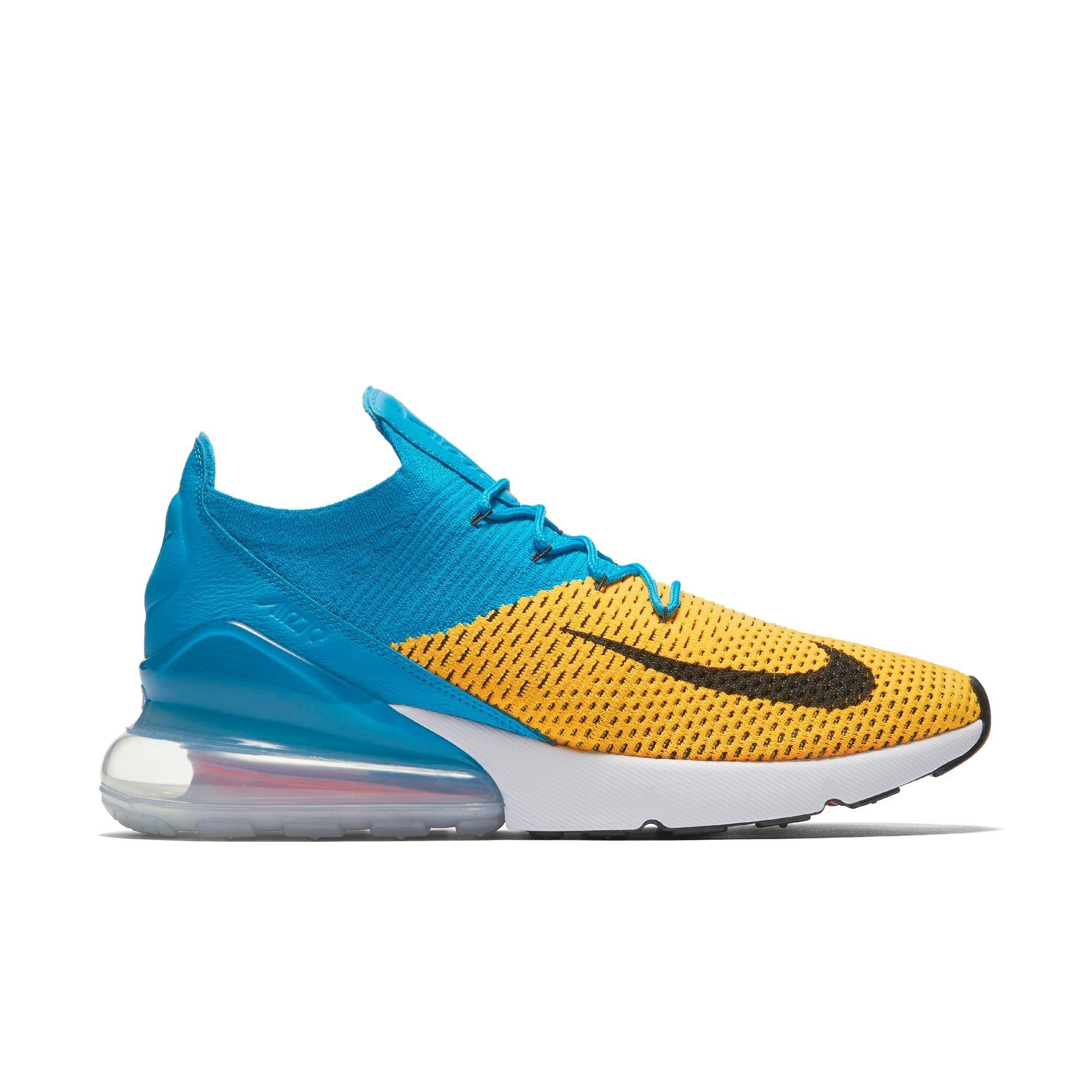 Nike air max 270 flyknit laser orange men's outlet shoe