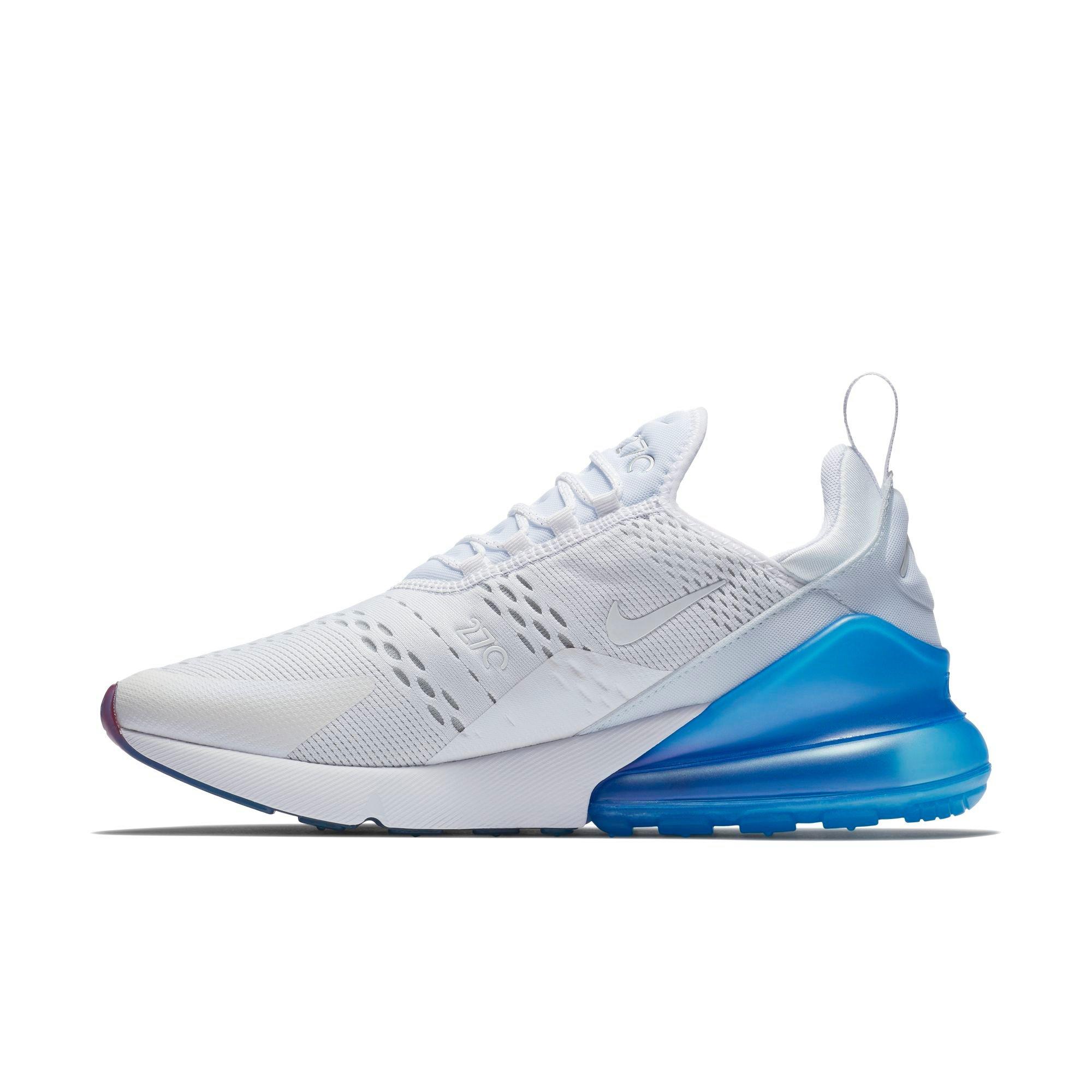 nike air max 270 men's white and blue