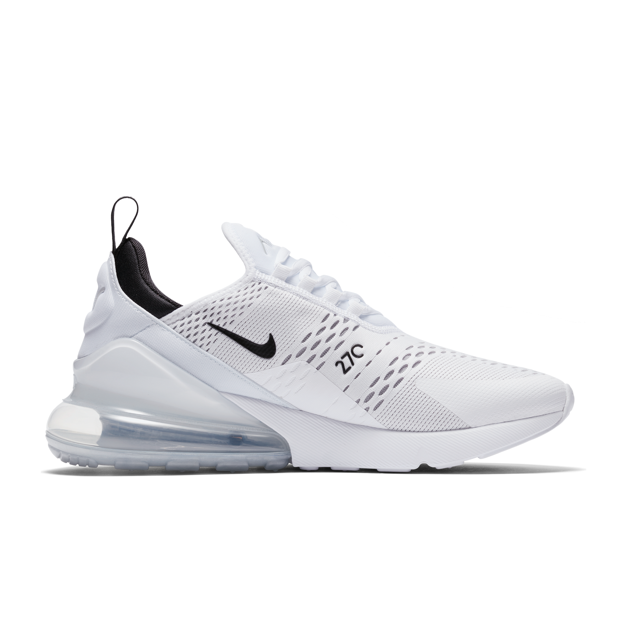 Nike Men's Air Max 270 Running Shoes, White/Black, 11