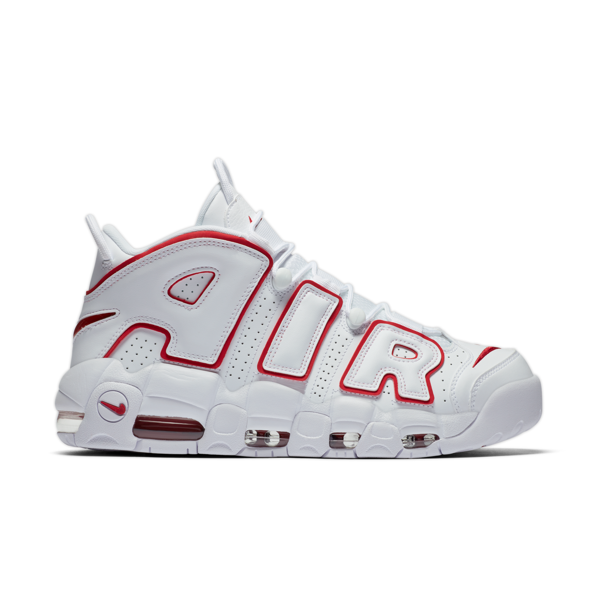 nike uptempo 96 red and white