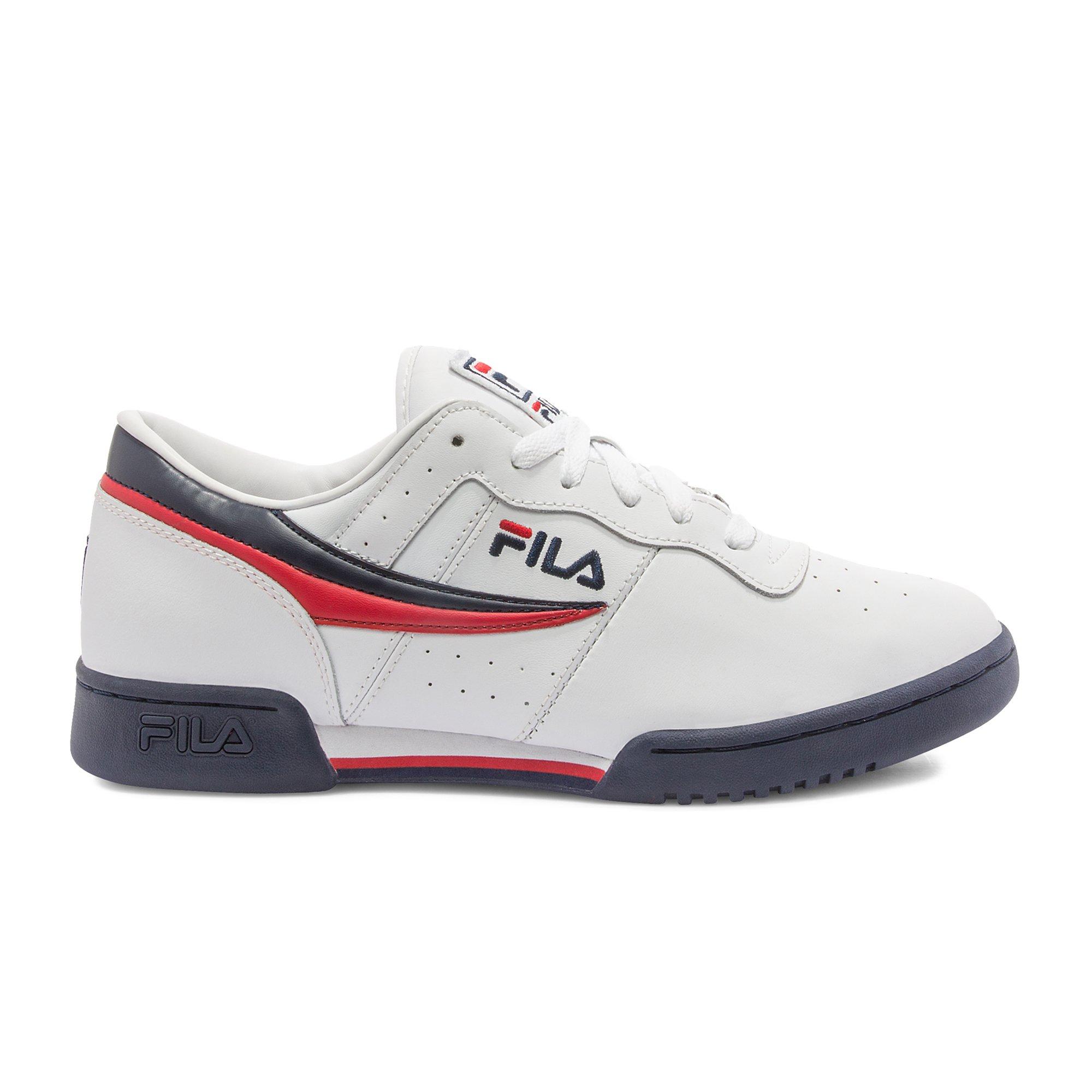 Fila shoes white shop red and blue