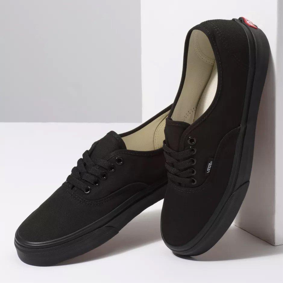 Mens black vans on sale authentic