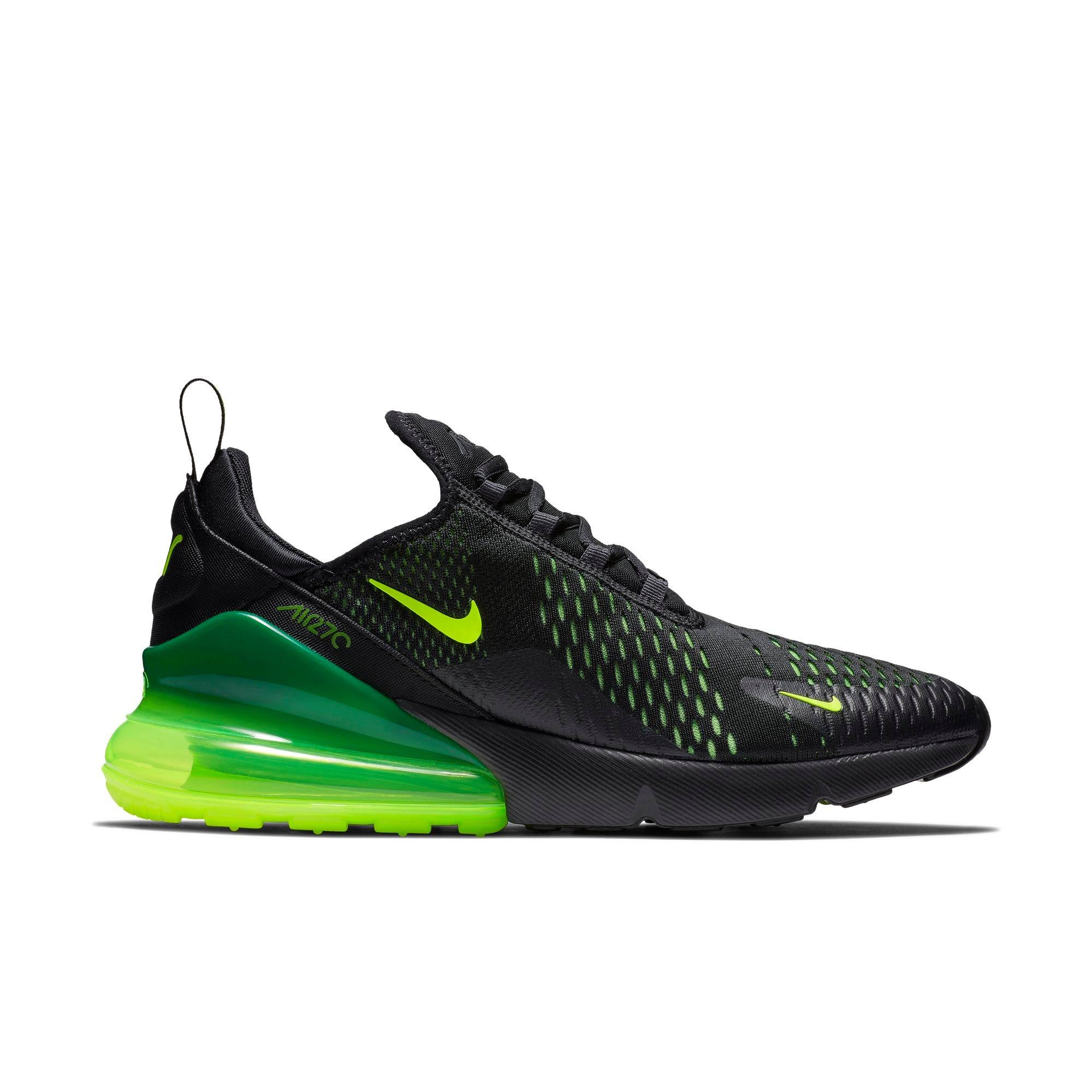 nike air max 270 black and lime green