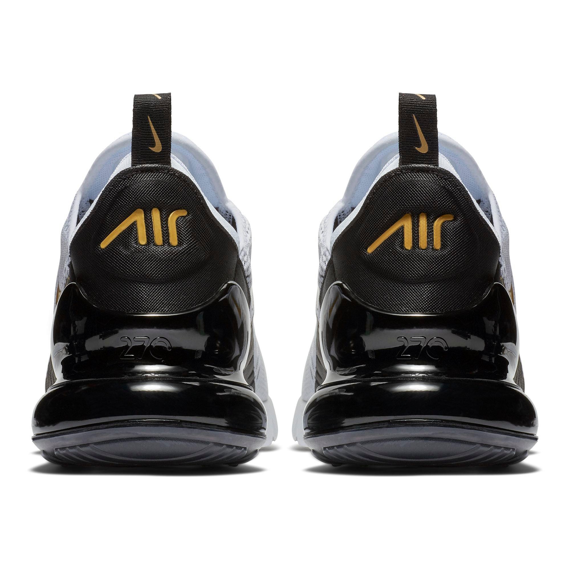 nike 270s black and gold