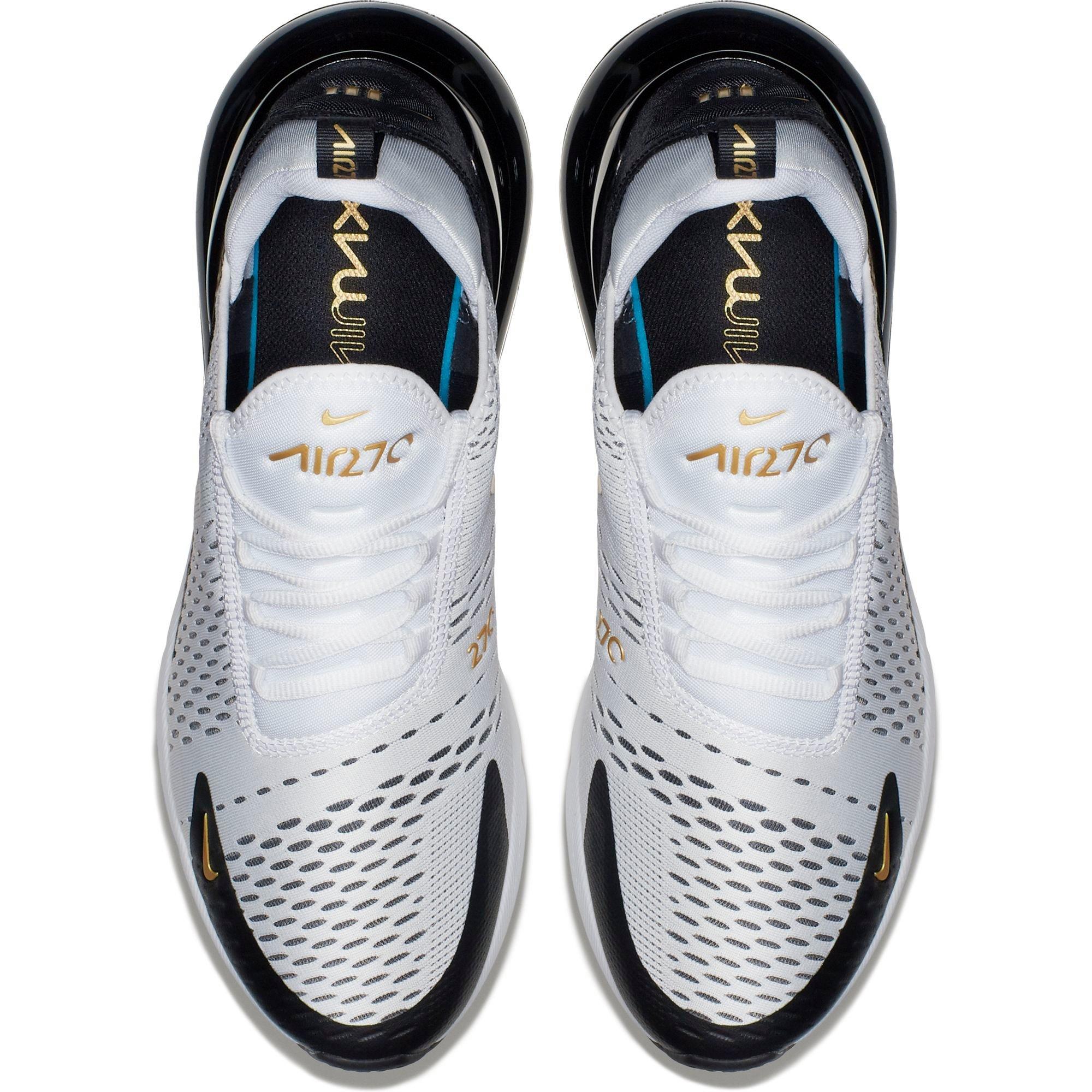 Nike Air Max 270 White/Black/Gold Men's Shoe - Hibbett