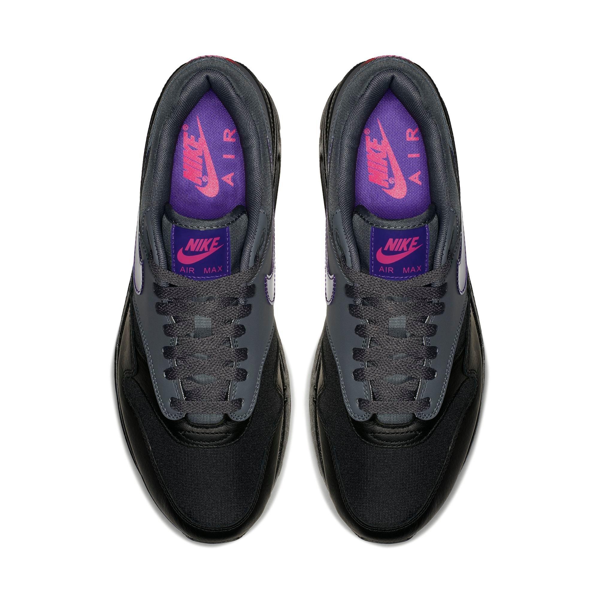 nike air max 1 dark grey fierce purple black