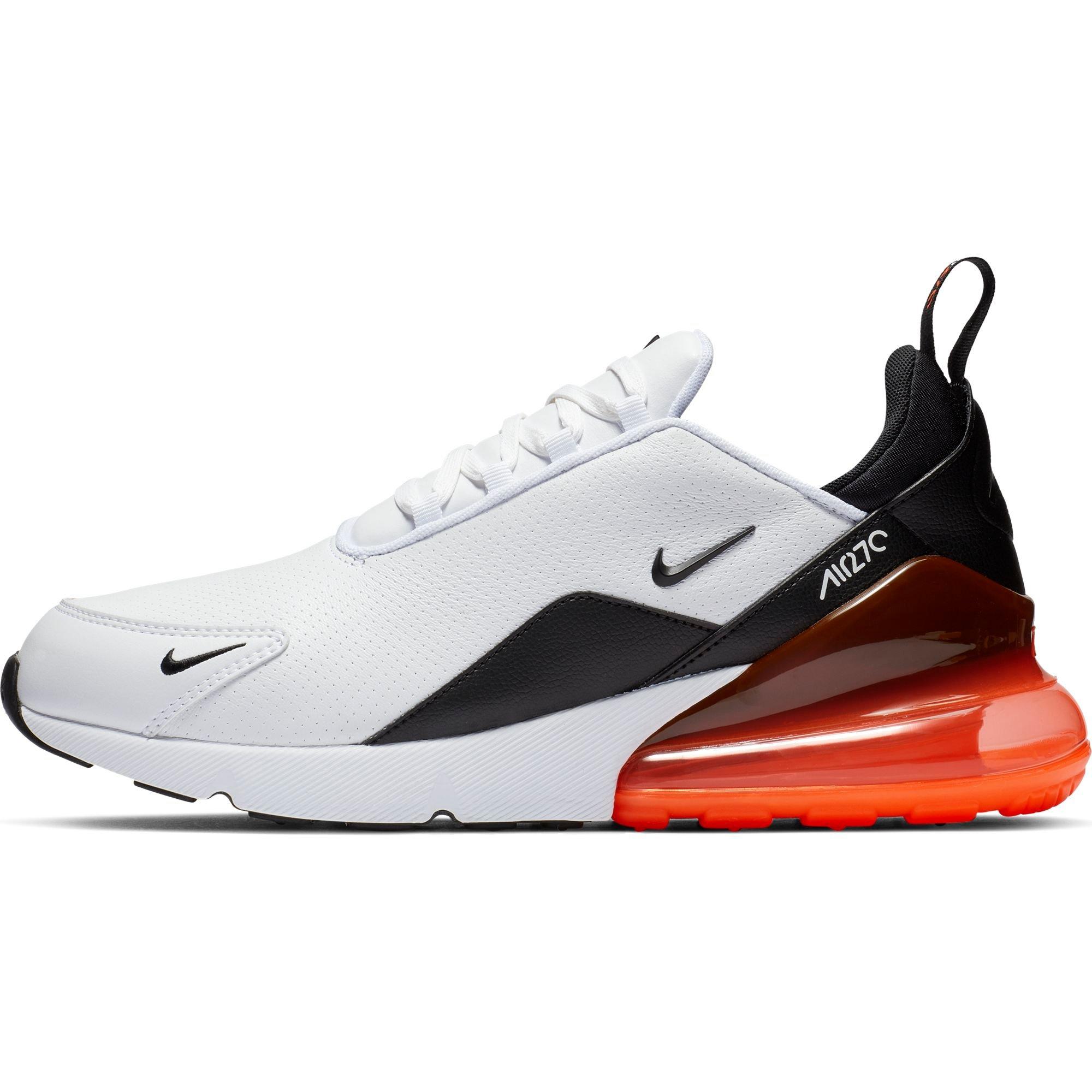 Nike Air Max 270 Premium Leather White Black Red Men S Shoe Hibbett City Gear