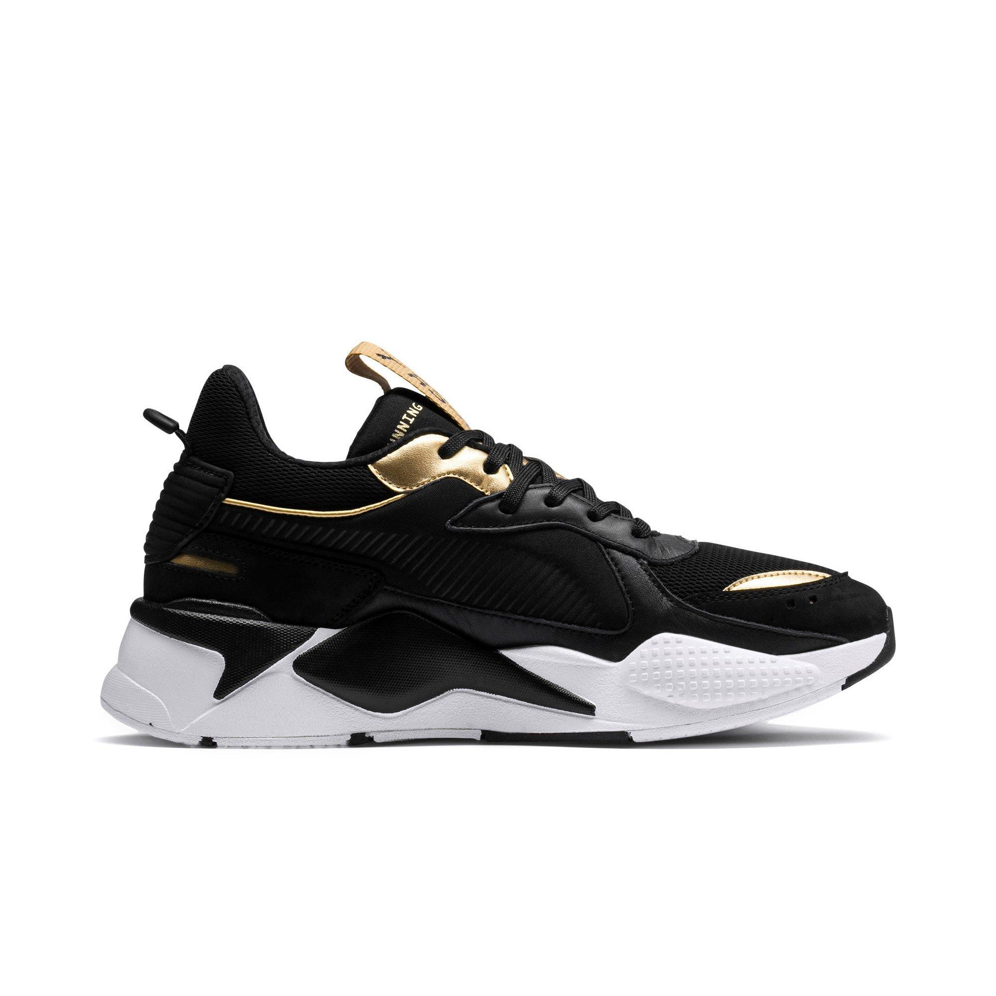 puma black white gold