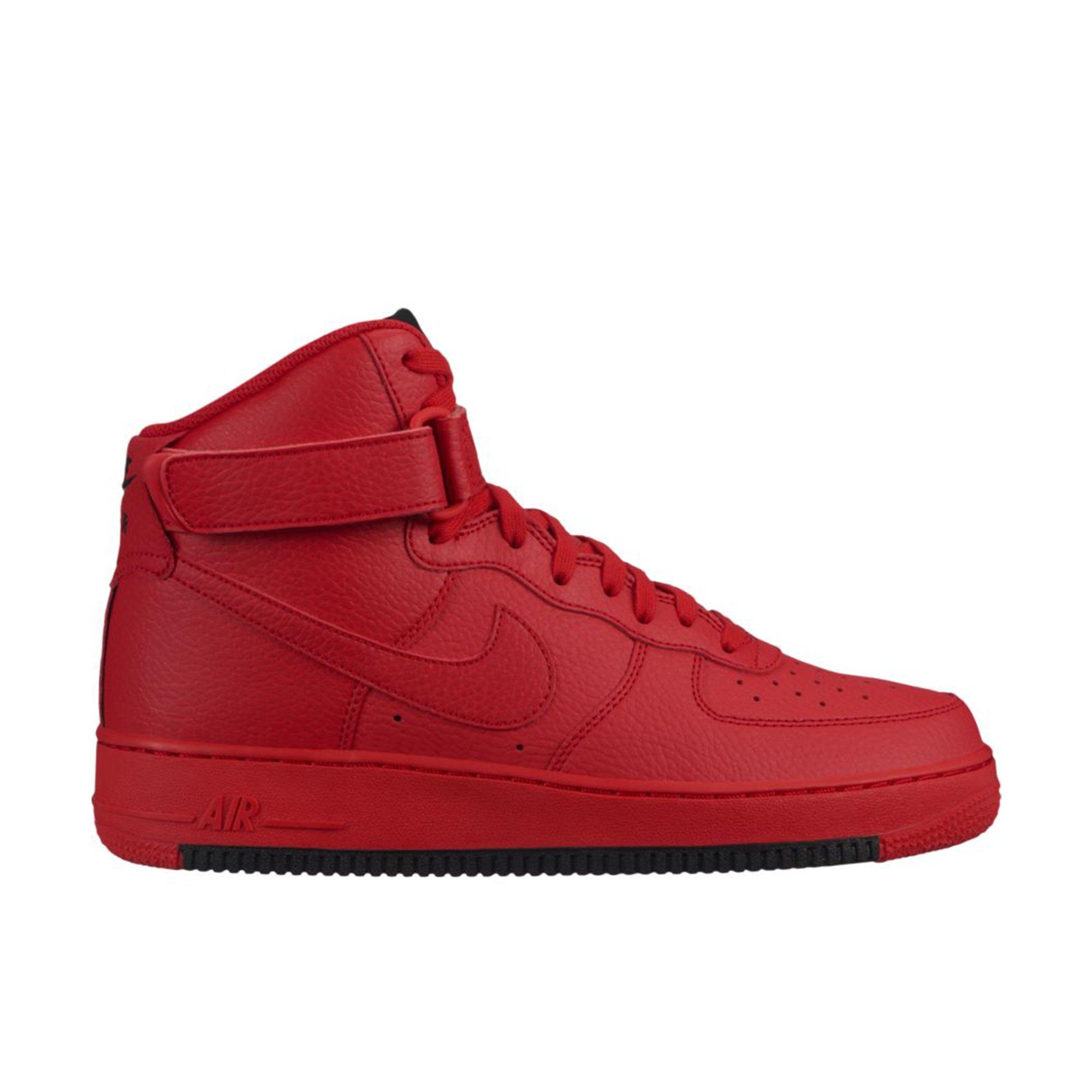 nike red and black air force 1