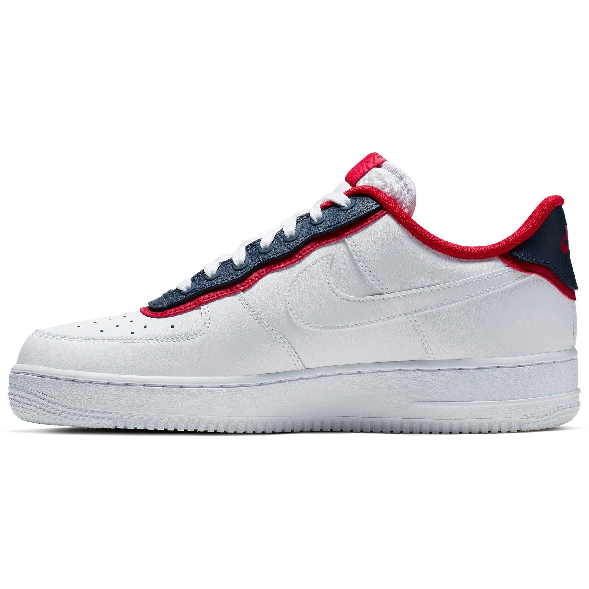 nike air force 1 low white obsidian red