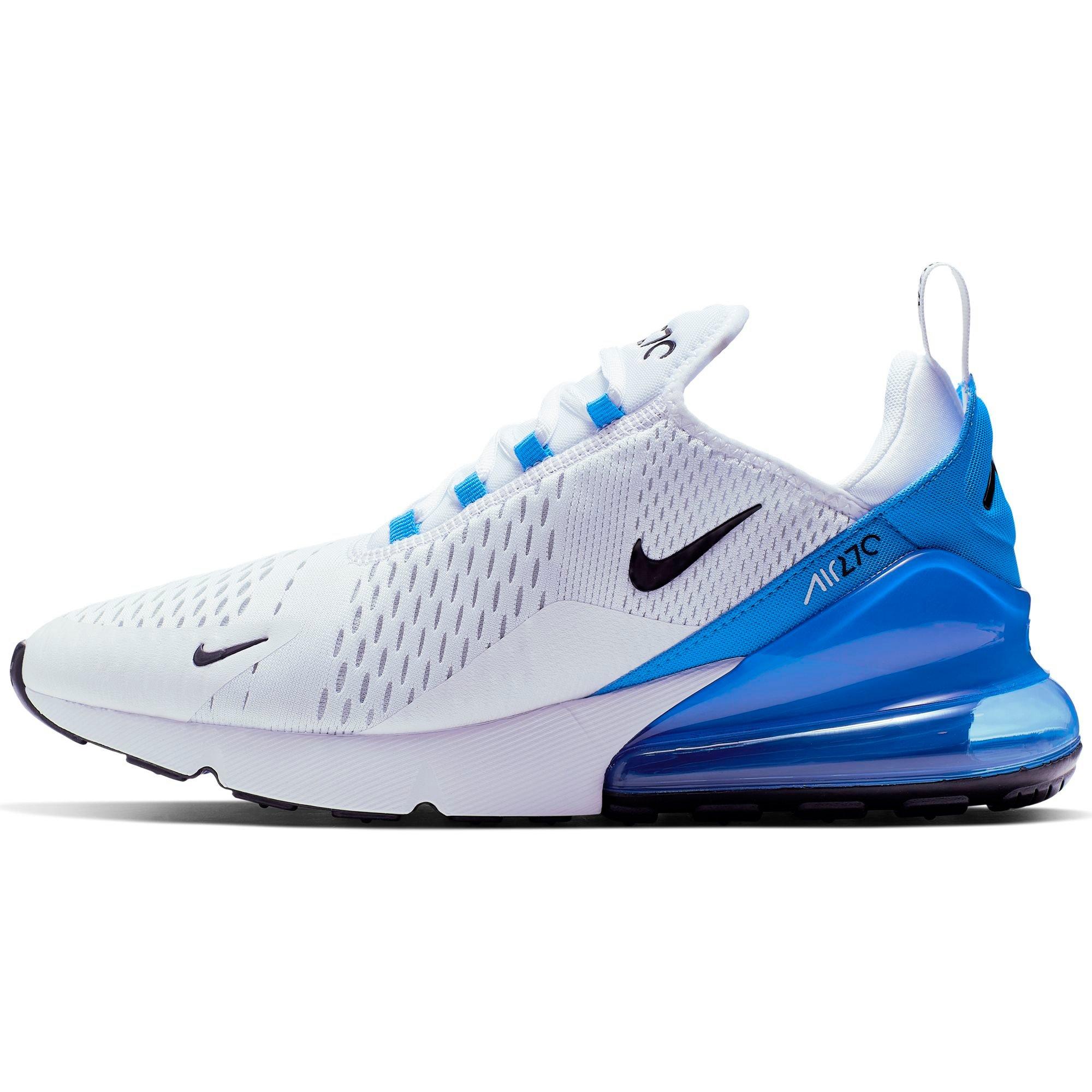 nike 270 blue and white