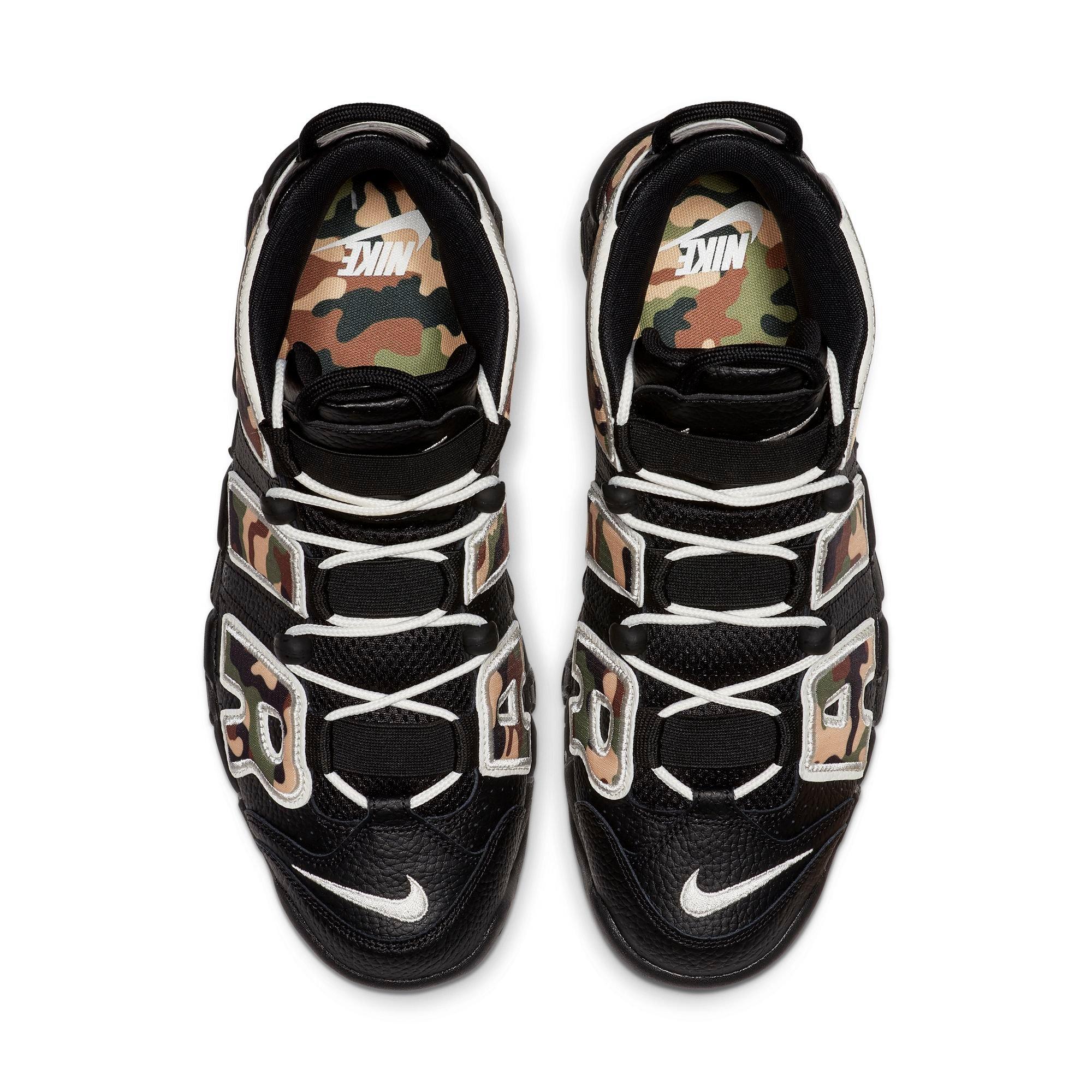 nike uptempo black camo