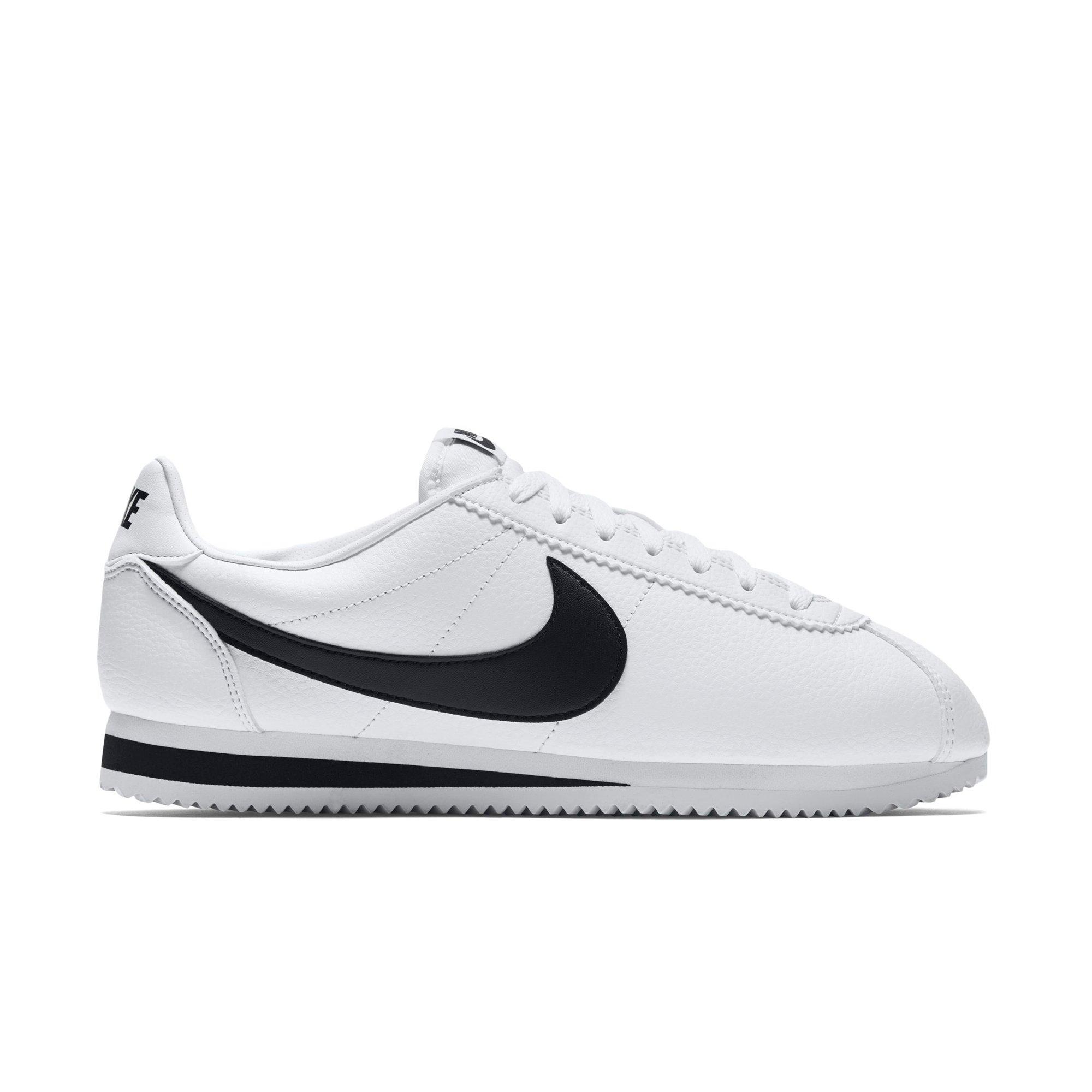 nike cortez white and black mens