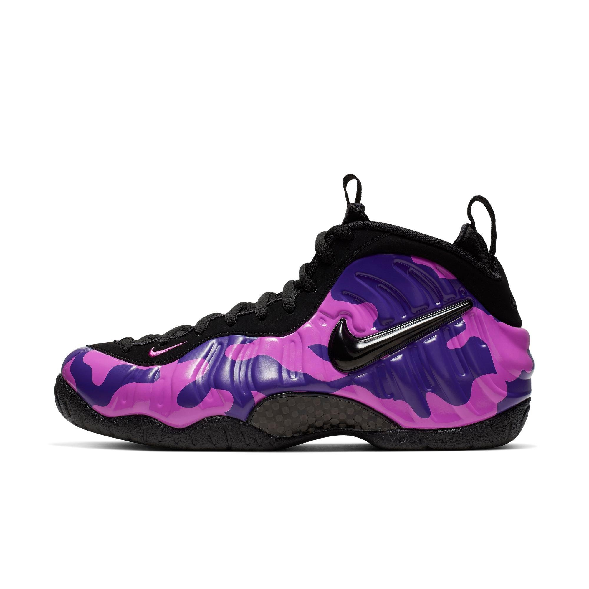 nike foamposite black and purple