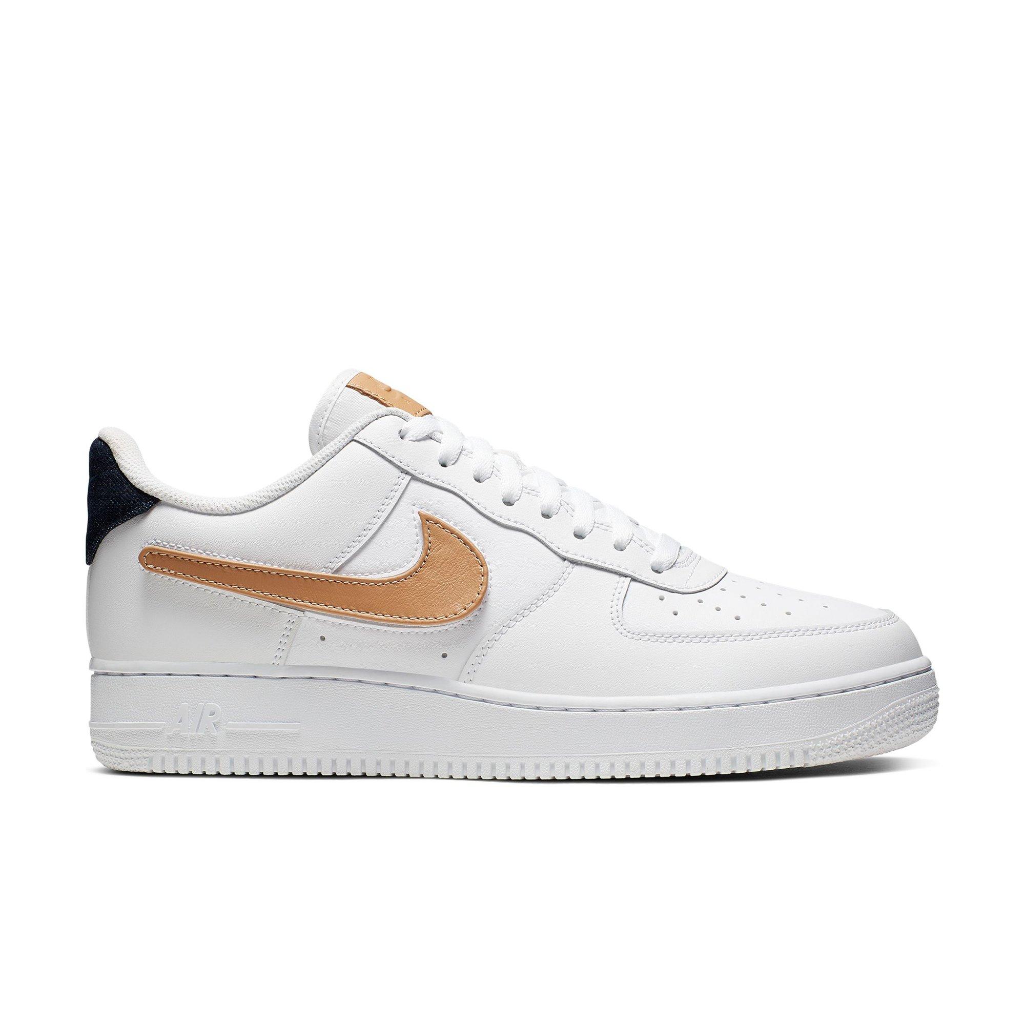 nike air force 1 white with orange tick