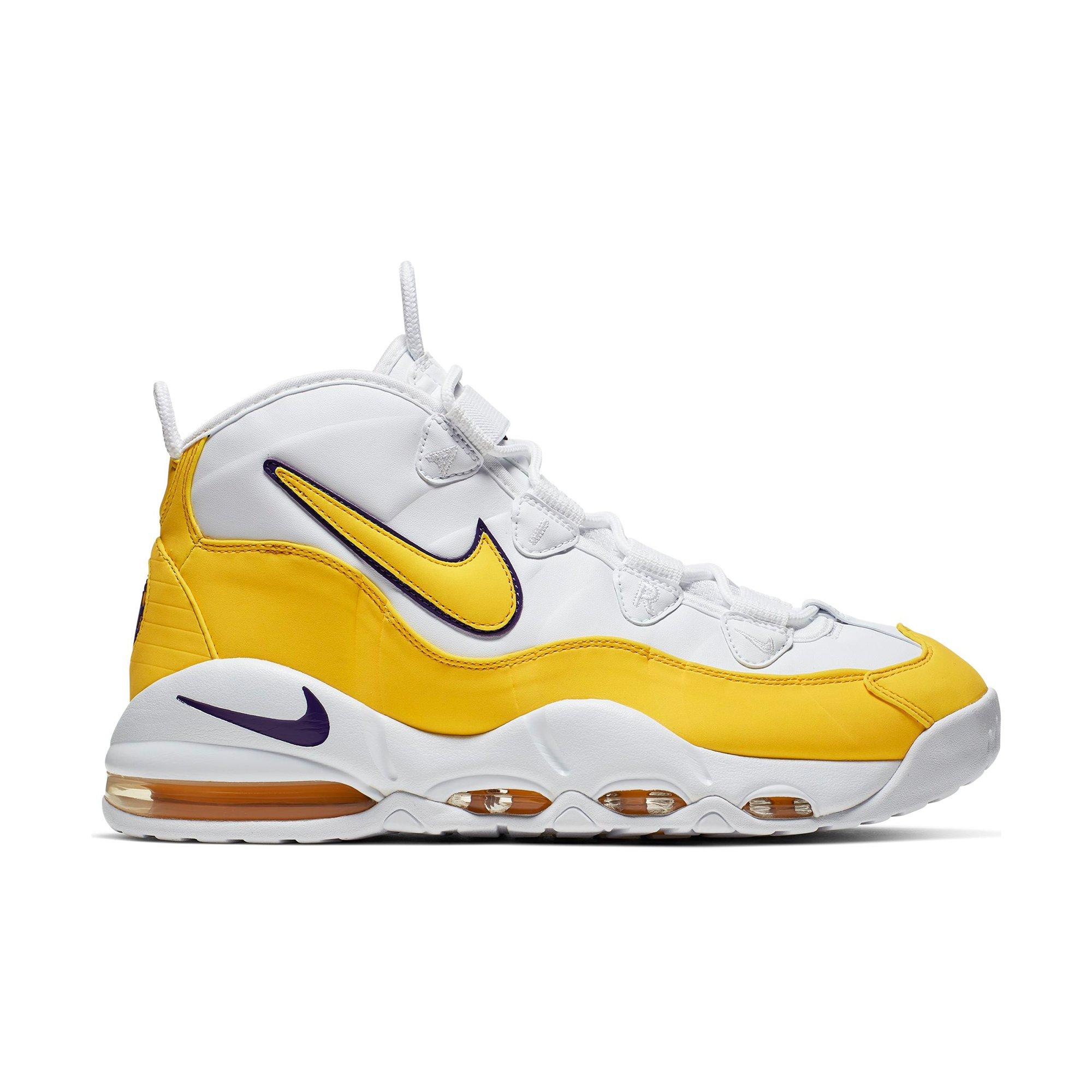 yellow and white nike shoes